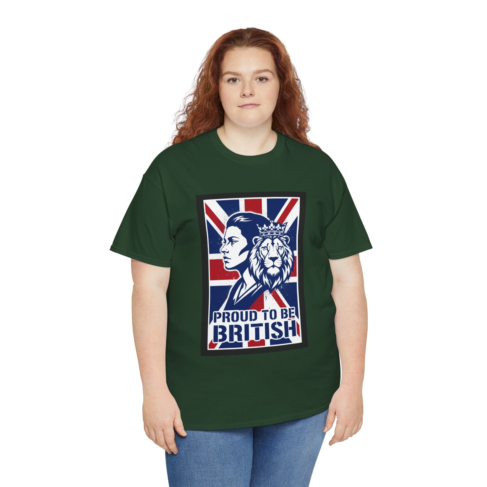 Proud to Be British T-Shirt – Union Jack Lion Graphic Tee