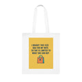 Funny 'I Bought This Size Bag For My Wife' Cotton Tote — Novelty Shopping Tote Bag Gift