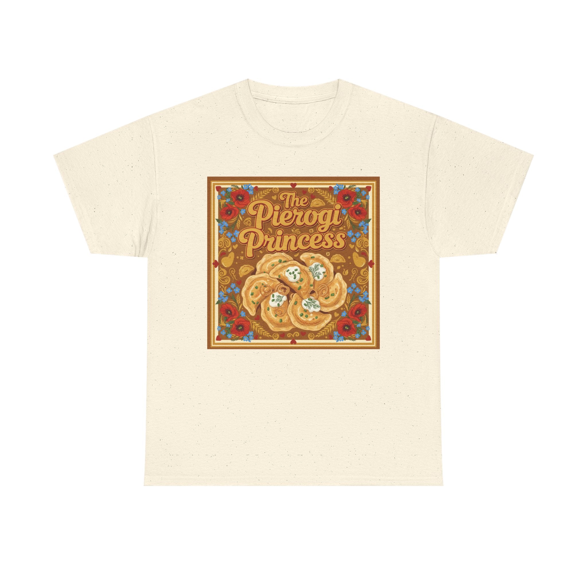 Pierogi Princess Tee - Vintage Polish Food Graphic T-Shirt