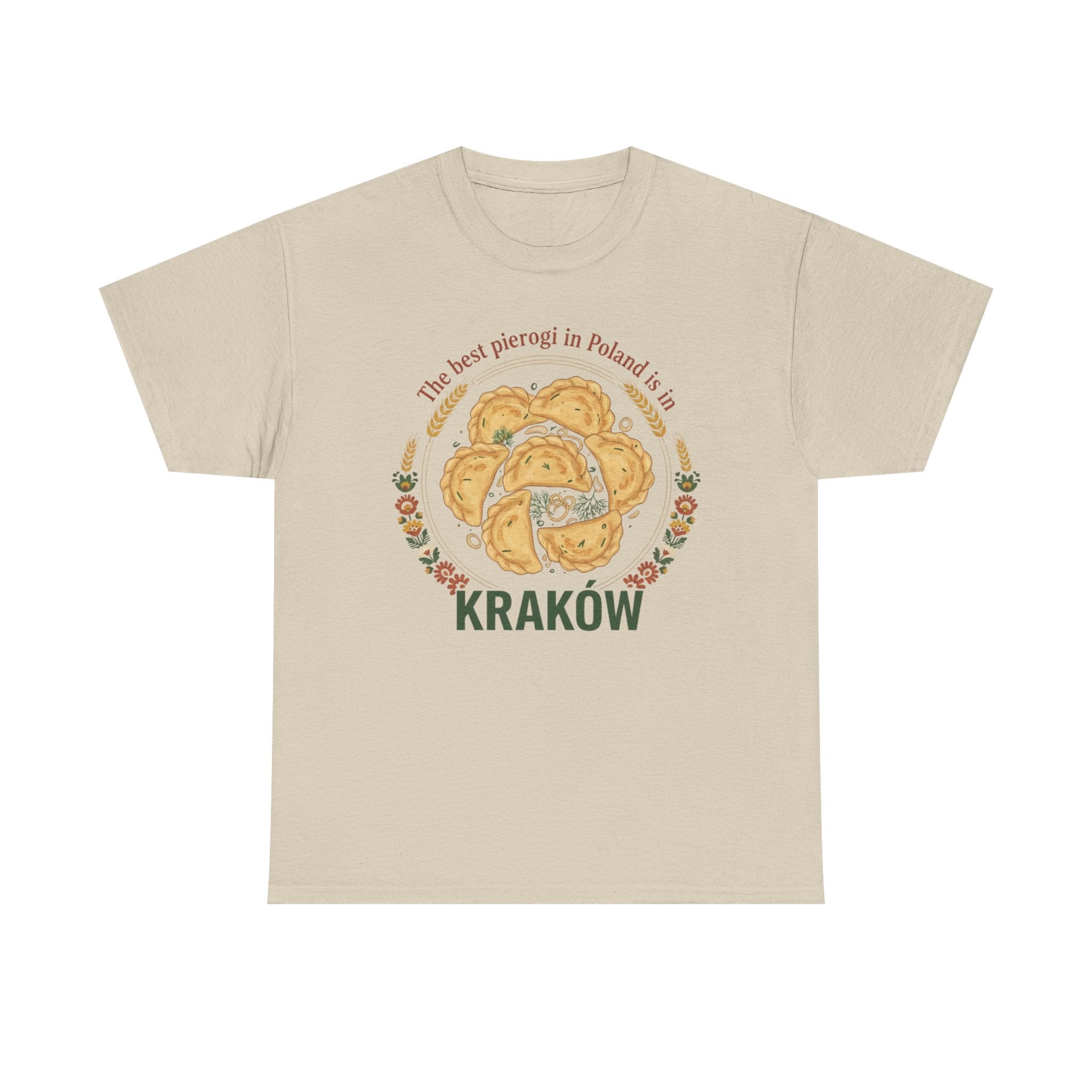 Kraków Pierogi Graphic Tee — "The best pierogi in Poland is in KRAKÓW" T-Shirt