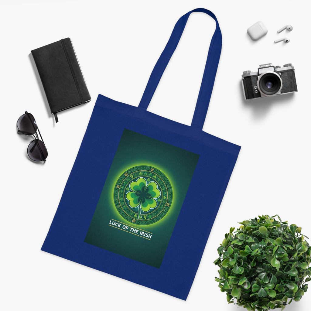Luck of the Irish Cotton Tote — Shamrock St. Patrick’s Day Market Bag