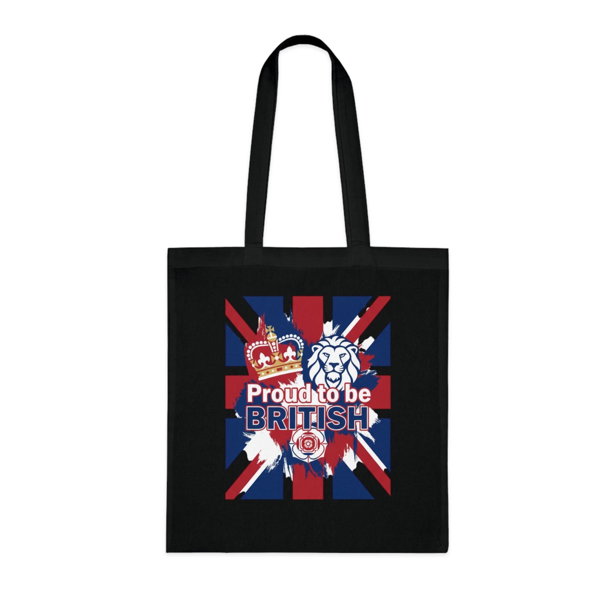 British Flag Tote Bag – "Proud to be British" Cotton Shopping Tote