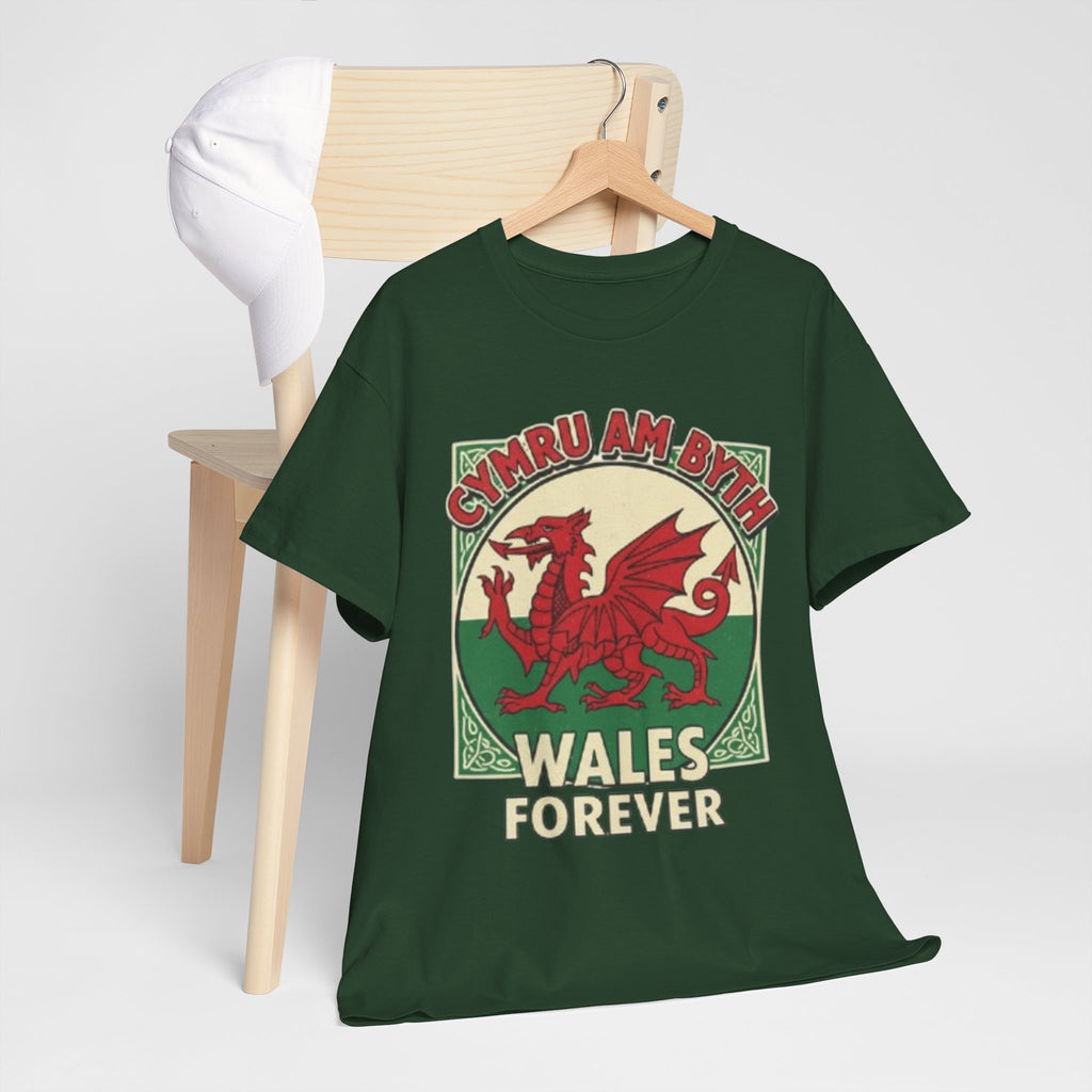 Wales Forever T-Shirt — Cymru Am Byth Retro Welsh Dragon Tee