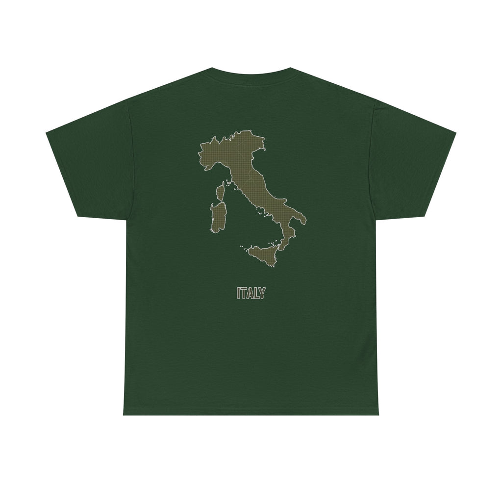 Italy Map T‑Shirt — Minimalist Travel Tee with 'Italy' Text