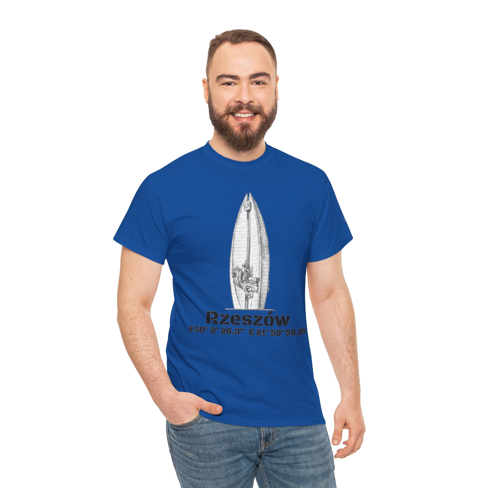 Rzeszów Coordinates T‑Shirt — City Landmark  Sketch Tee