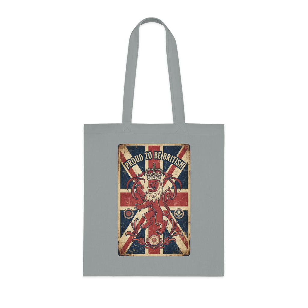 British Lion Union Jack Tote Bag — "Proud to be British" Cotton Shopper