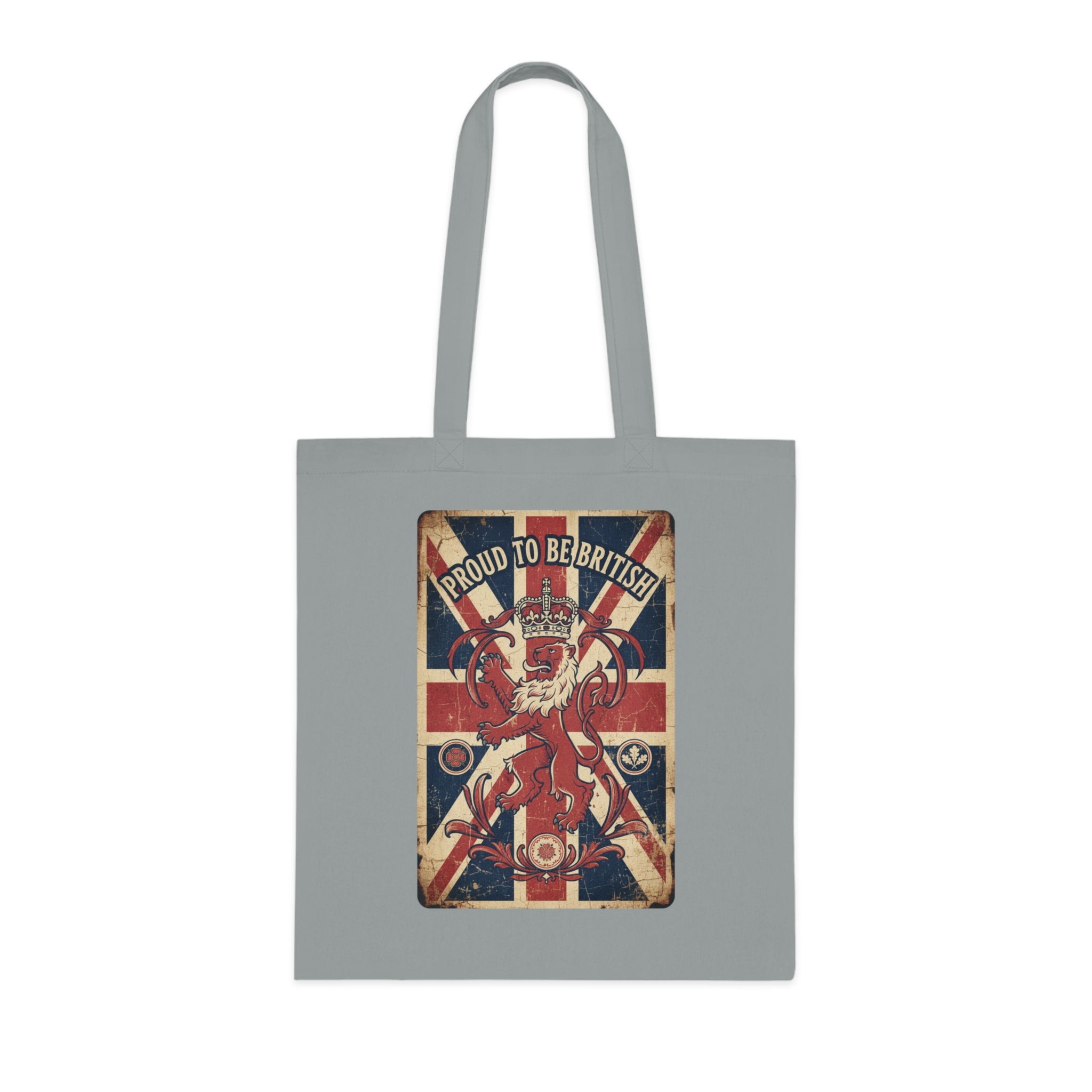 British Lion Union Jack Tote Bag — "Proud to be British" Cotton Shopper