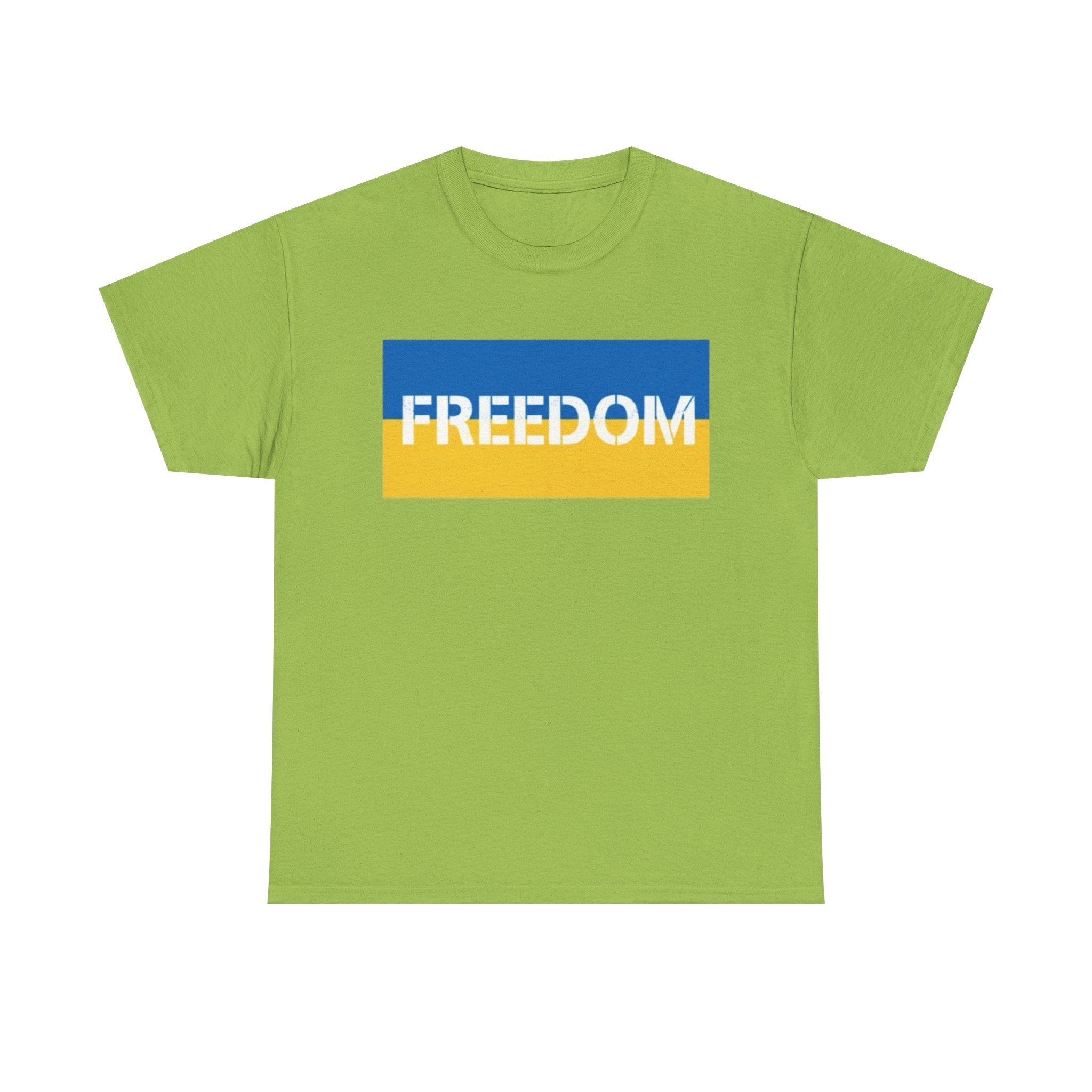 Freedom Flag T‑Shirt — Blue & Yellow Freedom Graphic Tee