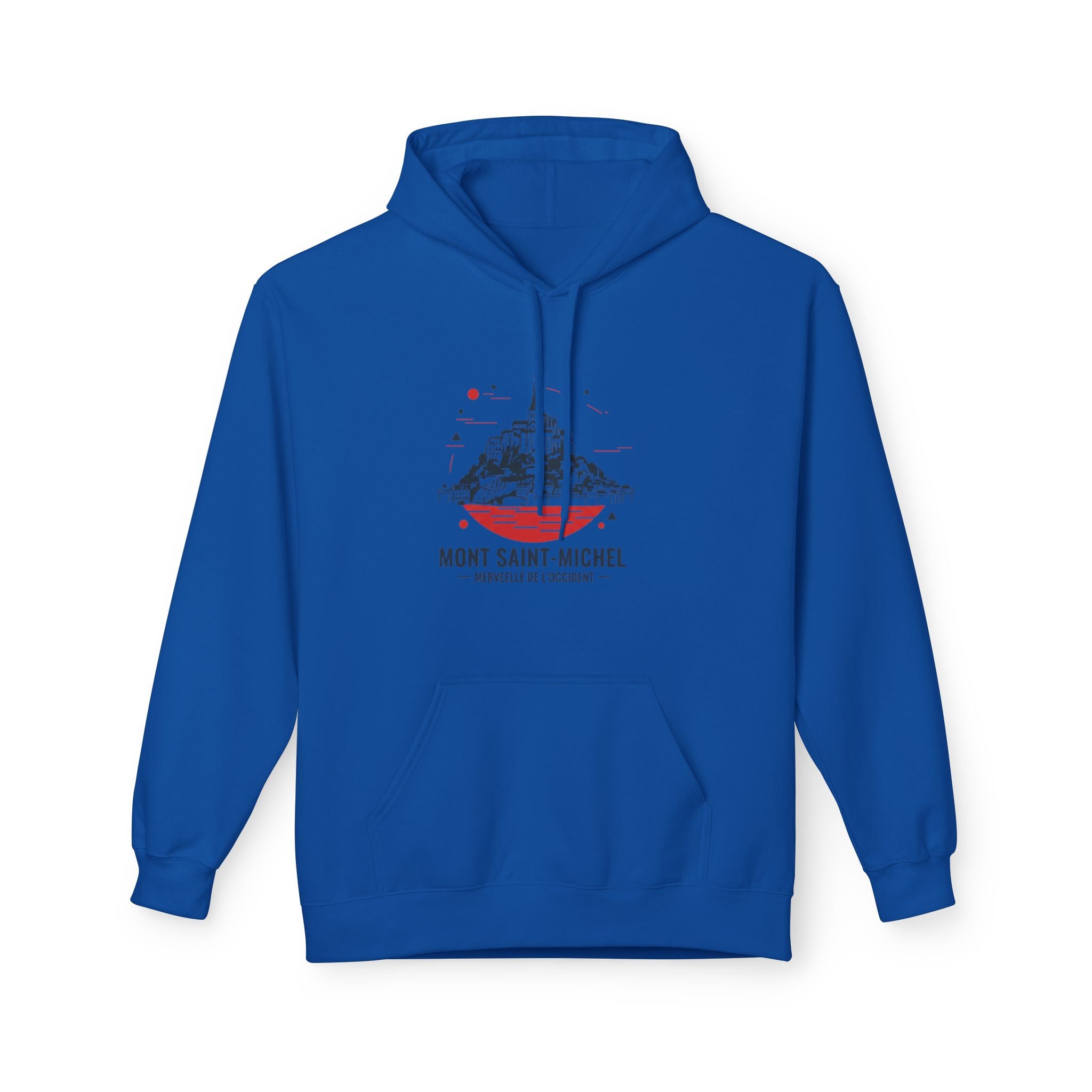Mont Saint-Michel Graphic Hoodie — French Landmark Travel Sweatshirt