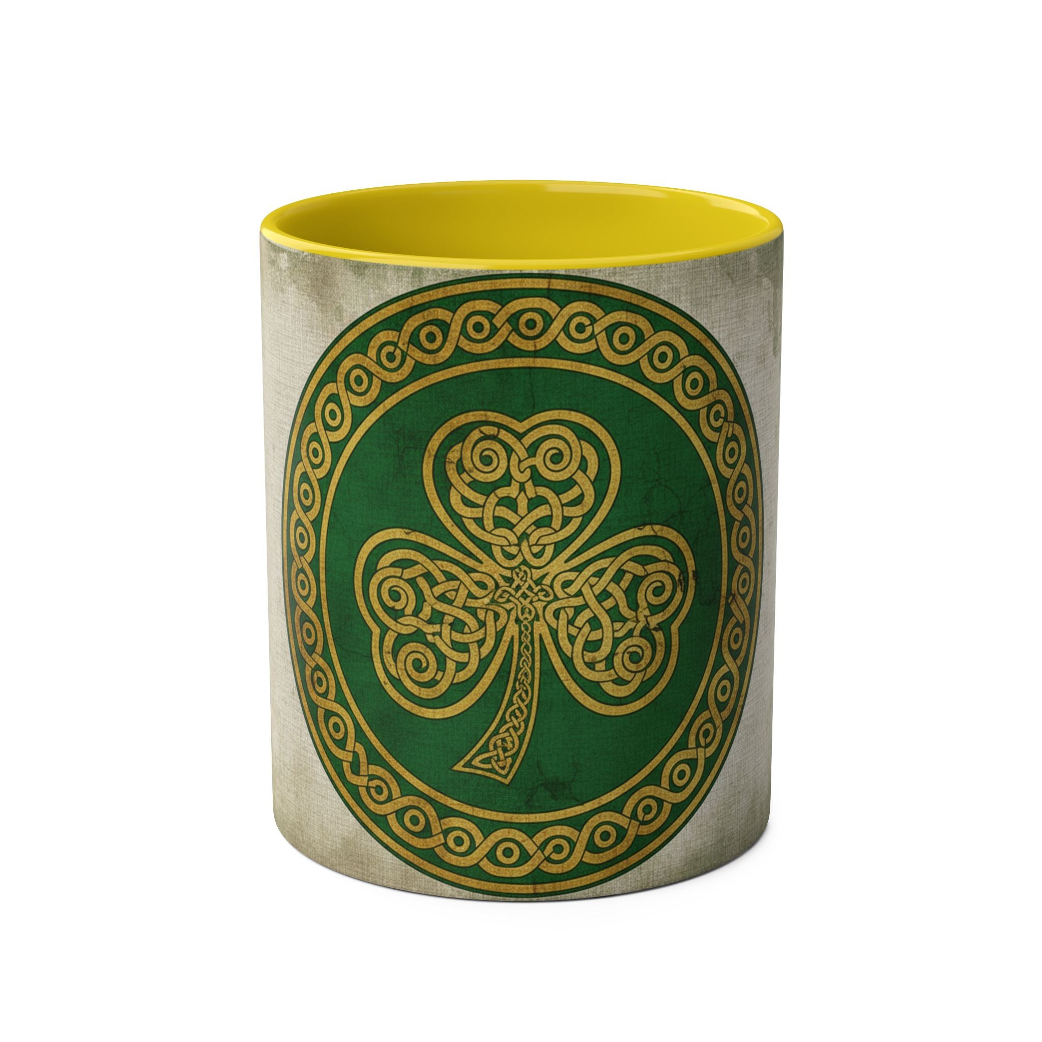 Celtic Shamrock Coffee Mug – Two-Tone 11oz St. Patrick’s Day Mug