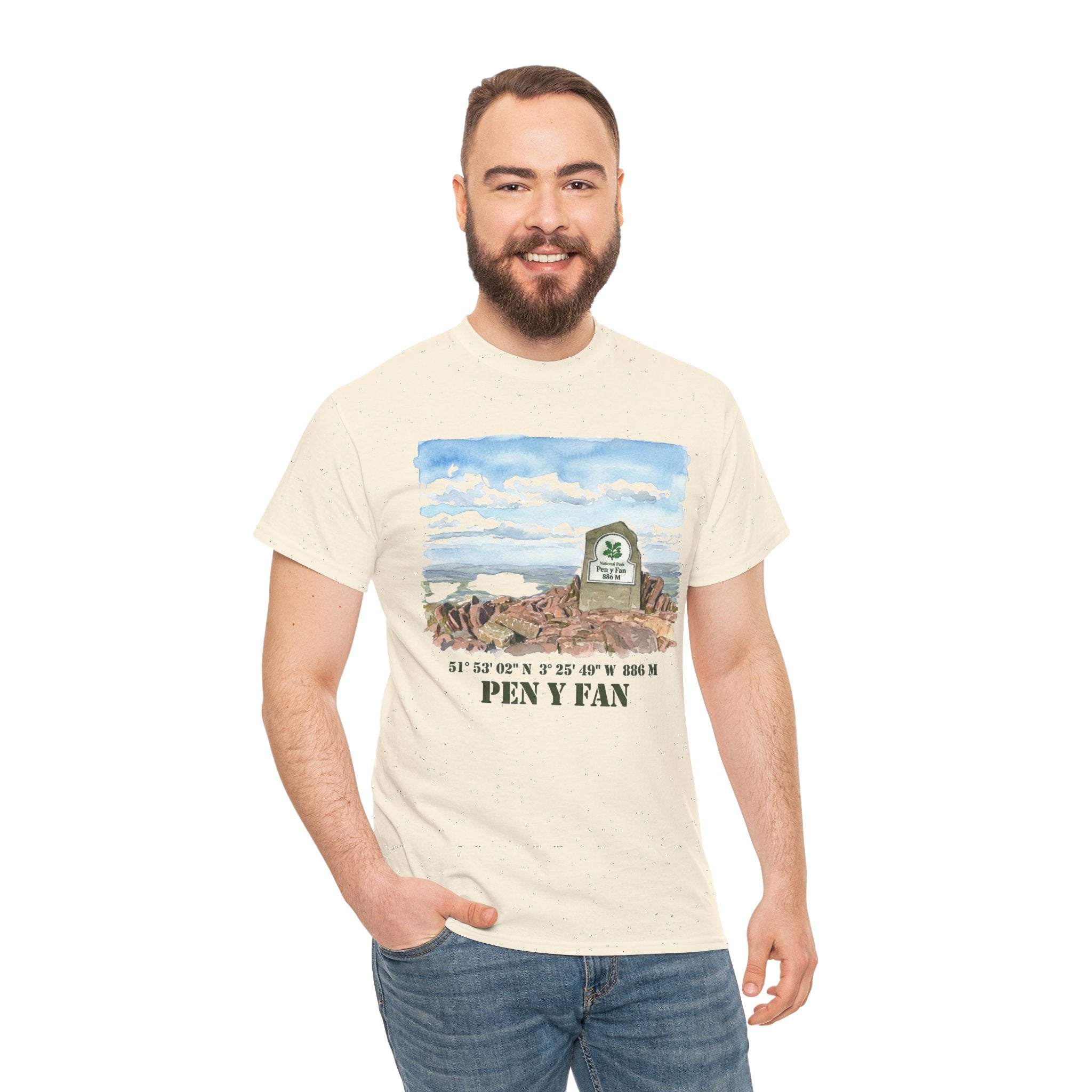 Pen y Fan Landscape T‑Shirt — Wales Mountain Hiking Souvenir Tee