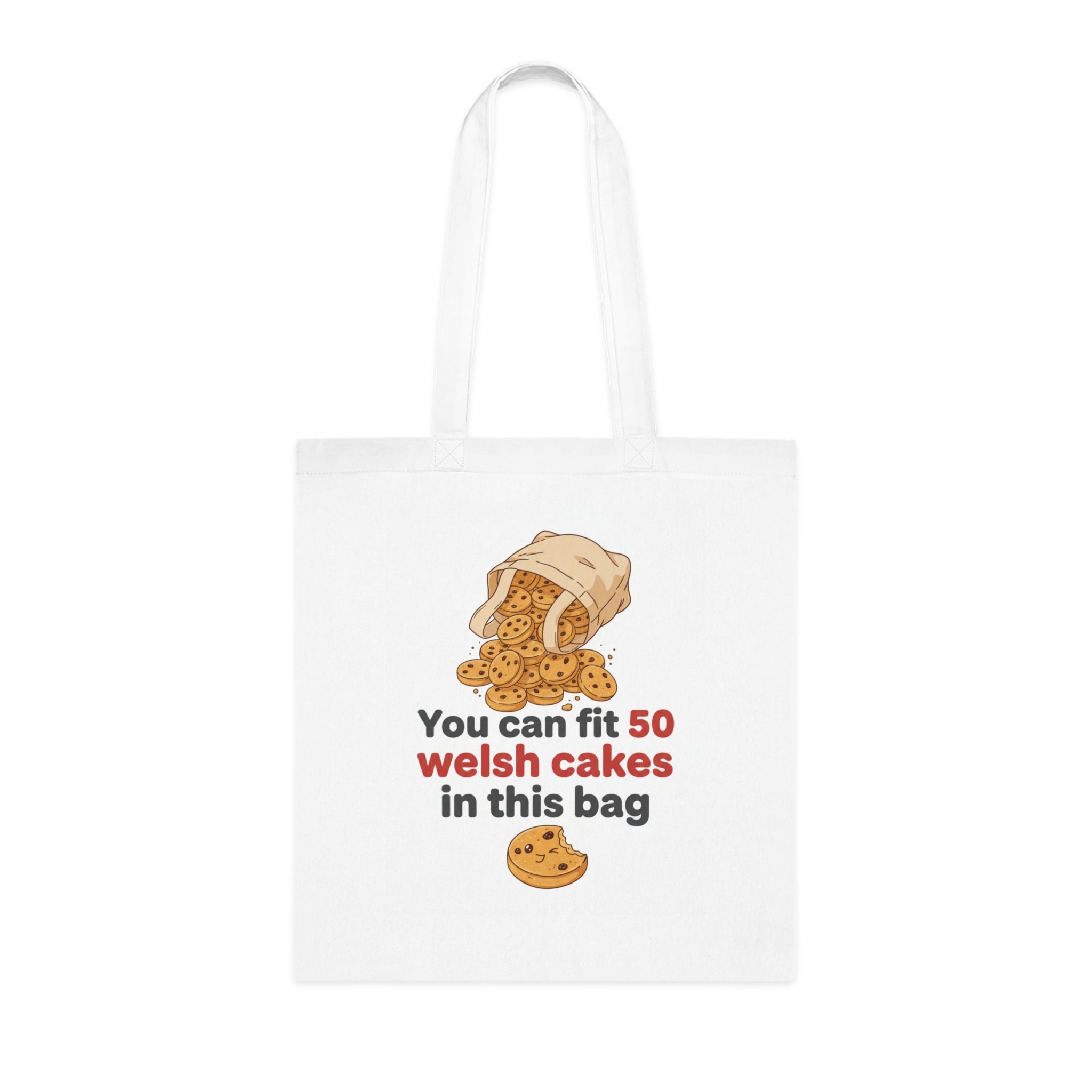 Welsh Cakes Tote Bag – "You Can Fit 50 Welsh Cakes in This Bag" Cotton Grocery Tote