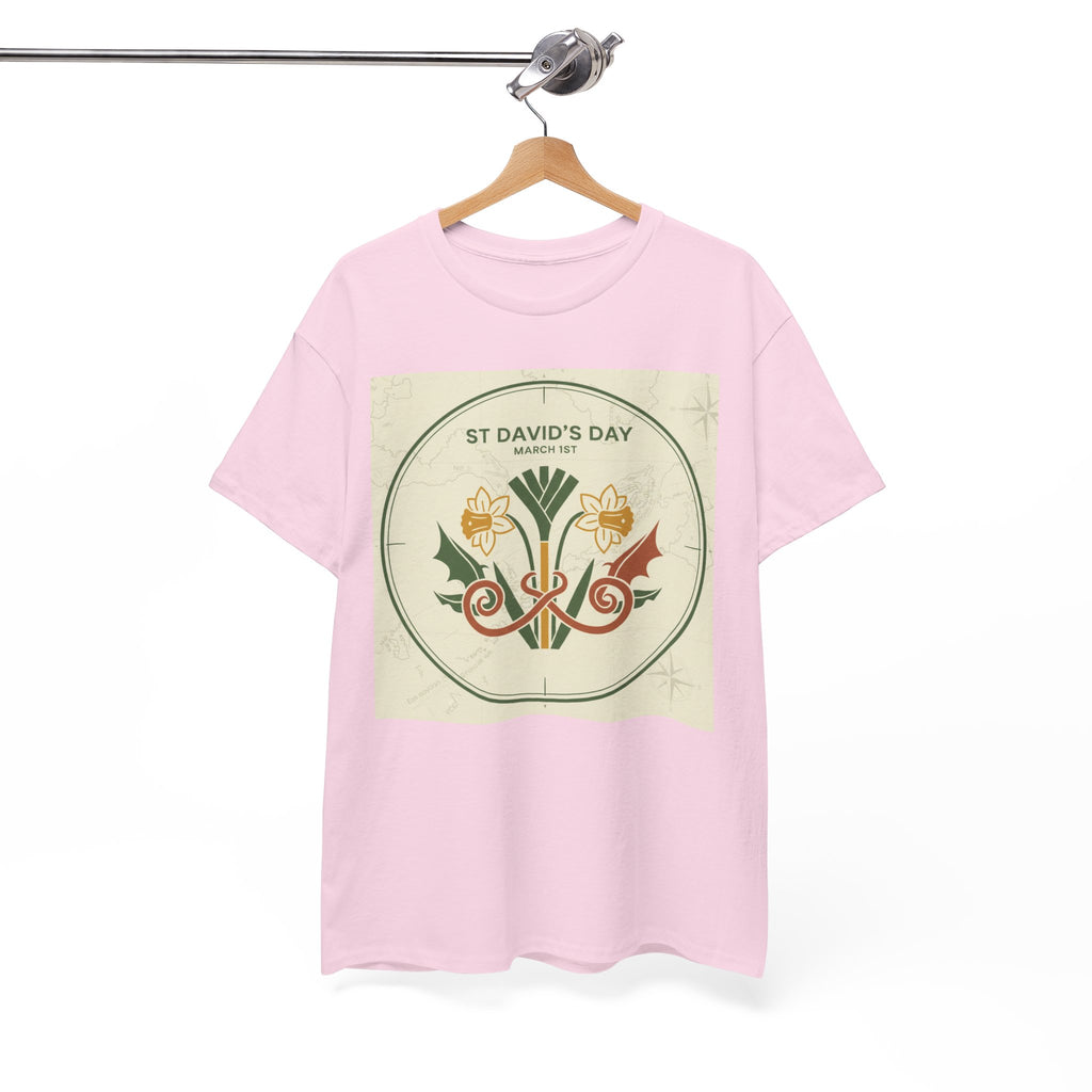 St. David's Day Floral Tee — Welsh Daffodil & Leek Celebration Shirt