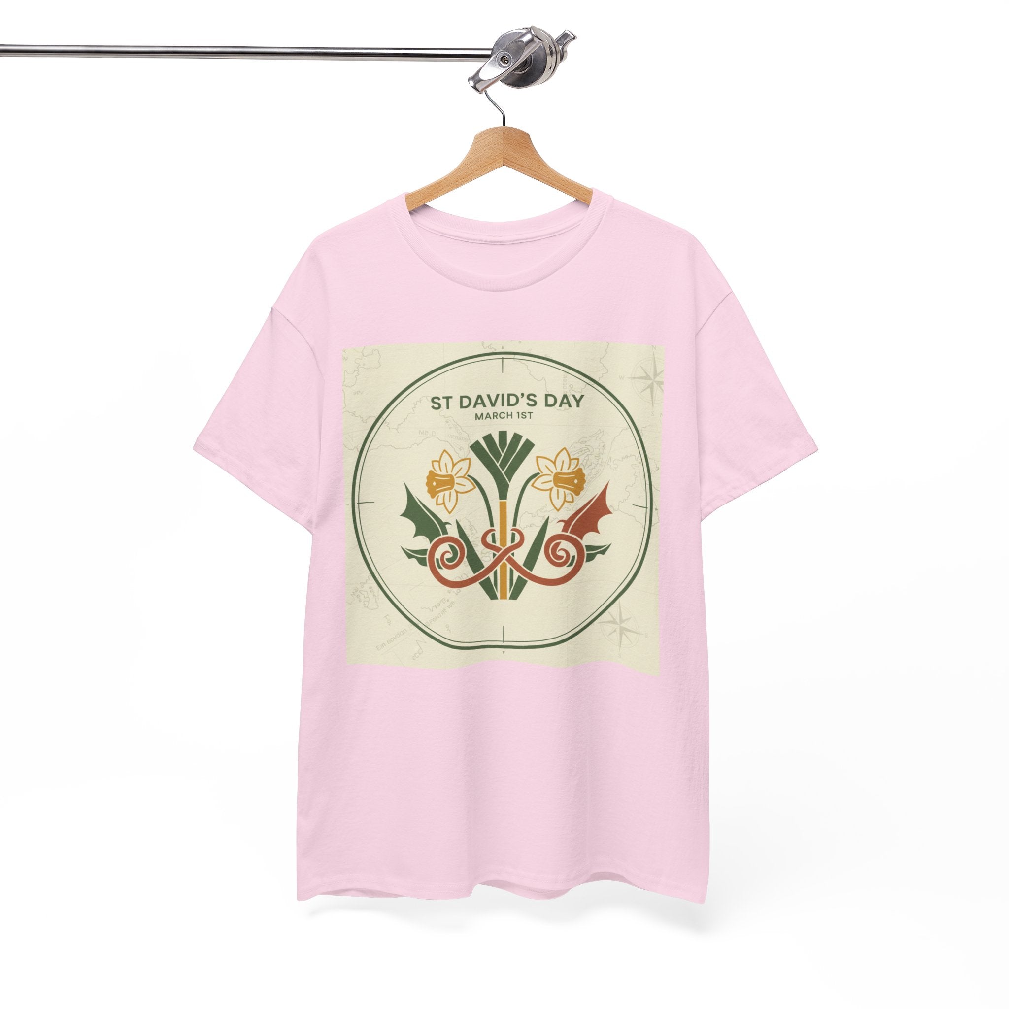 St. David's Day Floral Tee — Welsh Daffodil & Leek Celebration Shirt