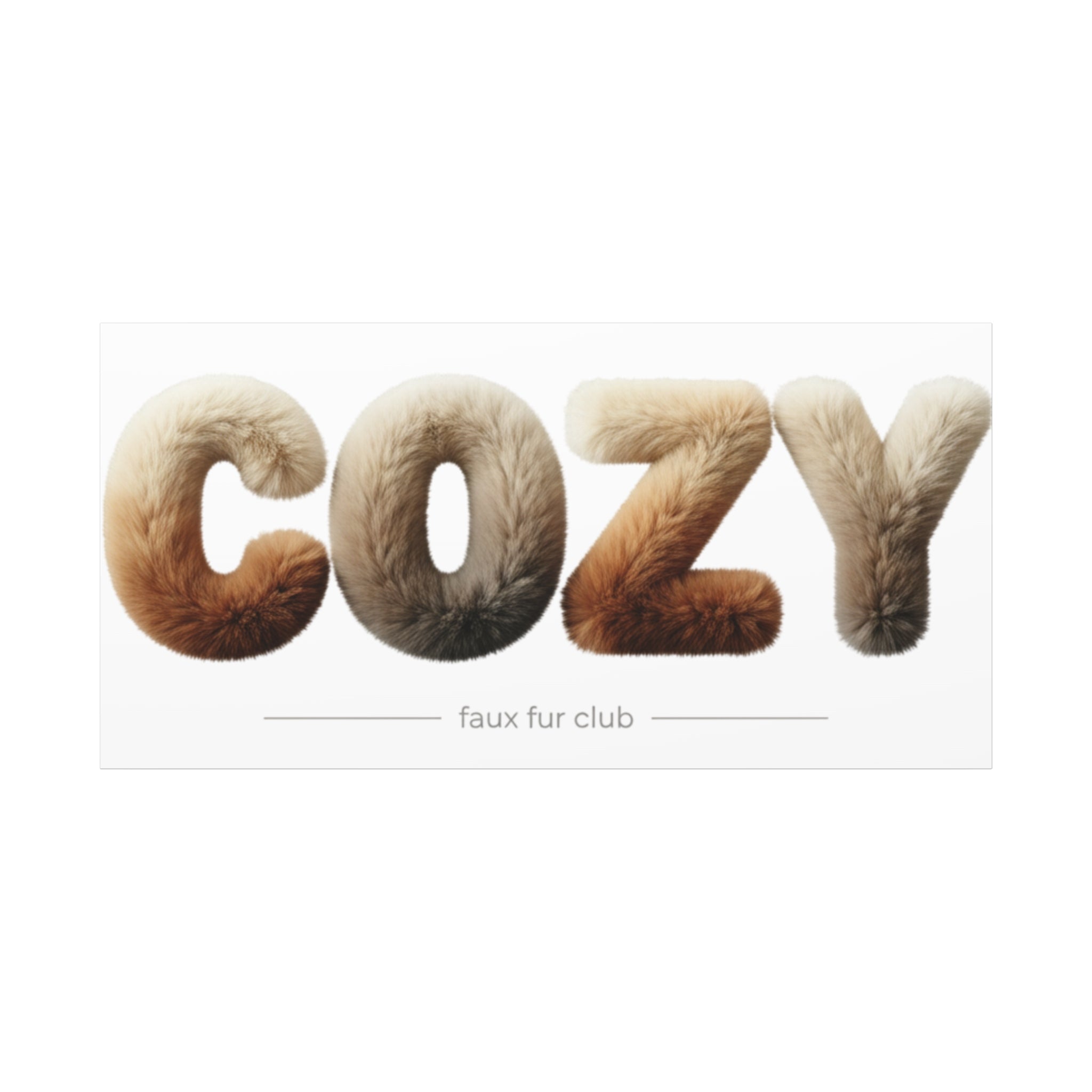 Cozy Faux-Fur Texture Canvas | Stretched Matte Wall Art