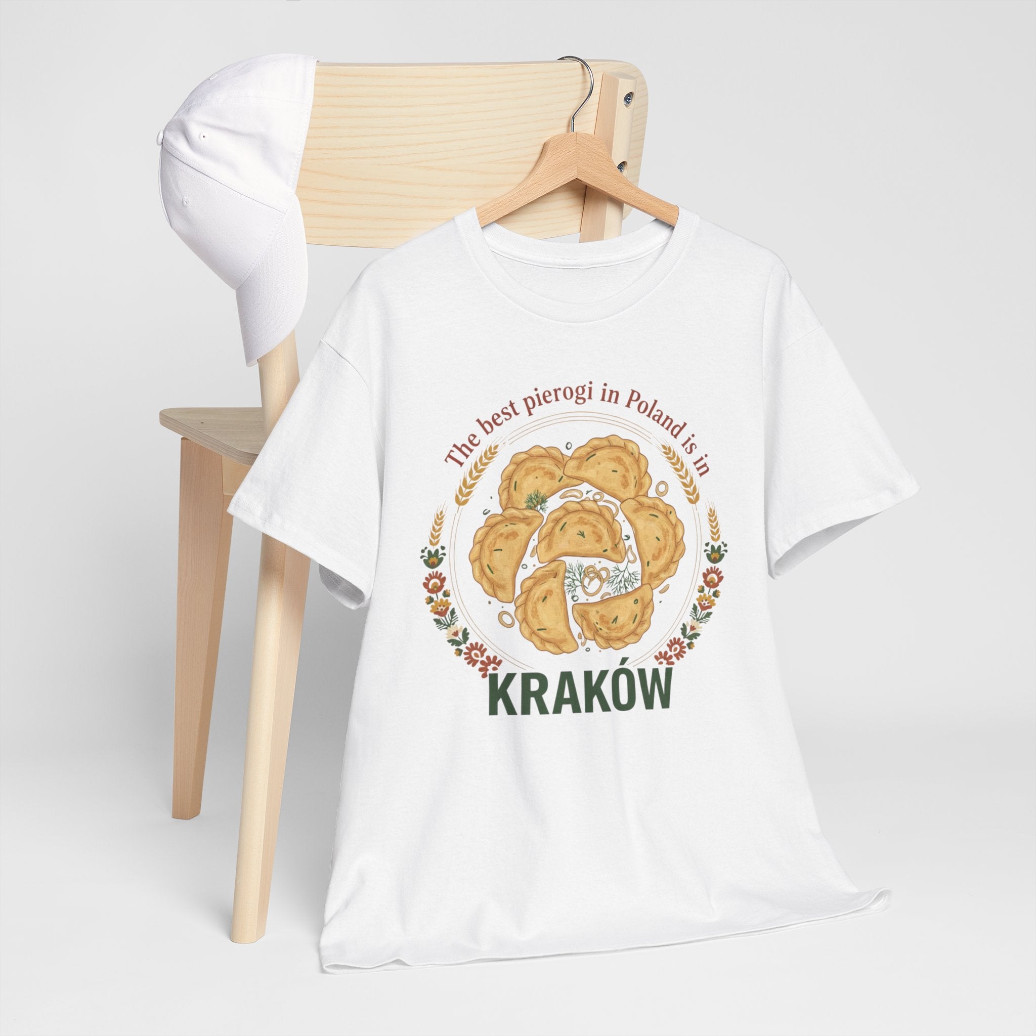 Kraków Pierogi Graphic Tee — "The best pierogi in Poland is in KRAKÓW" T-Shirt
