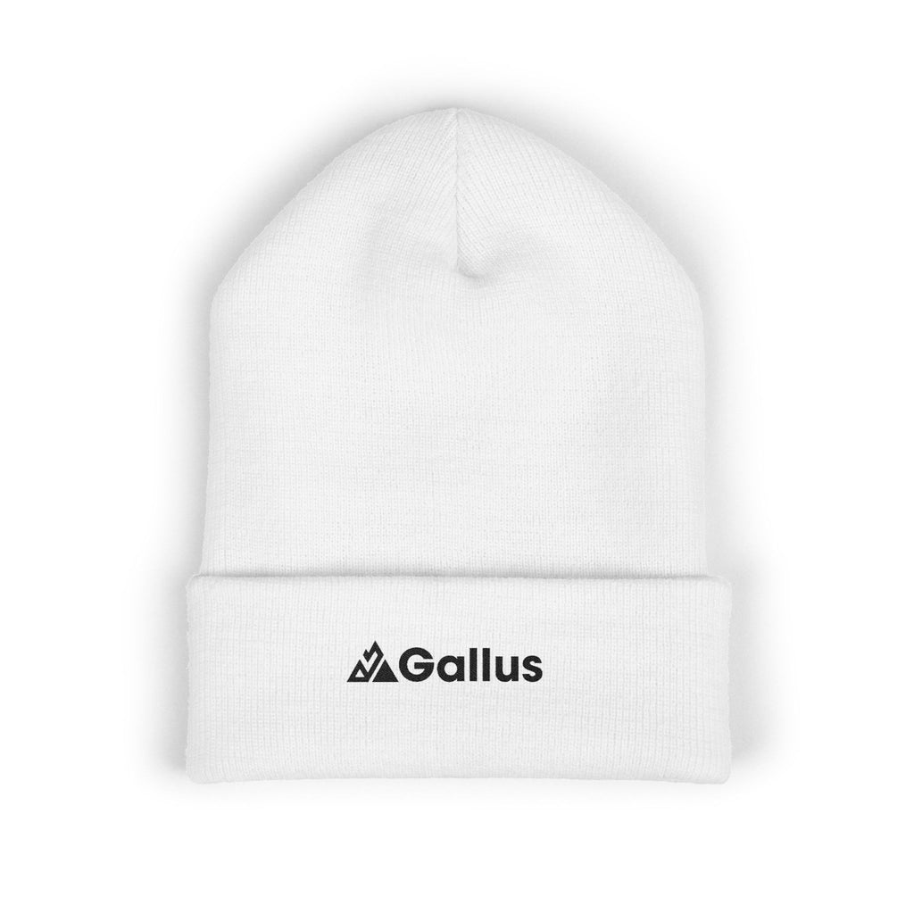 Embroidered 'GALLUS' Cuffed Beanie – Cozy Winter Knit Hat