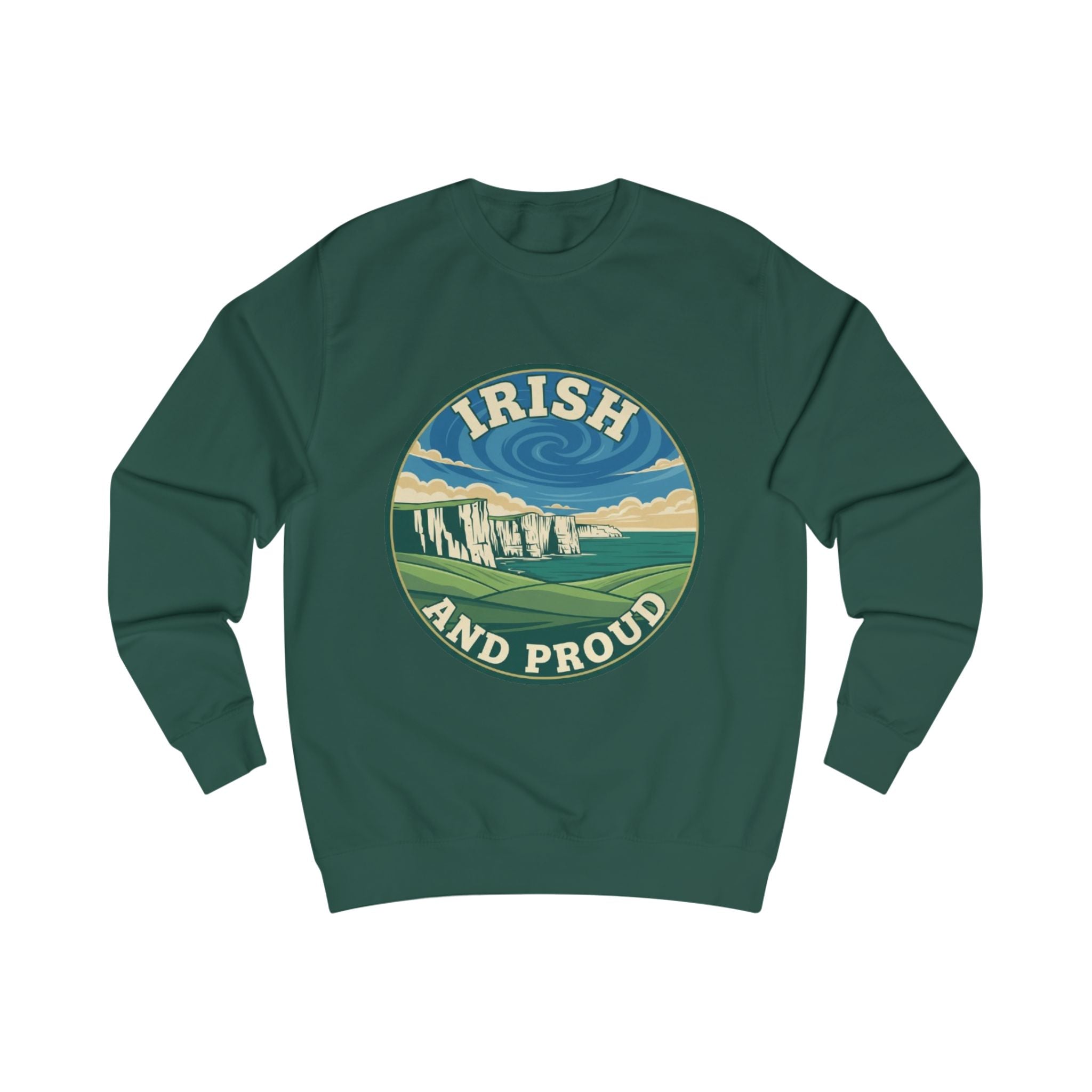 Irish and Proud Sweatshirt — Scenic Cliffs St. Patrick’s Day Crewneck