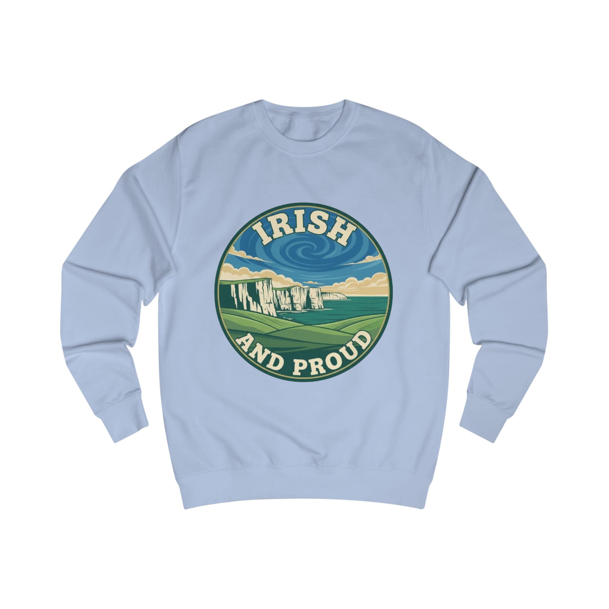 Irish and Proud Sweatshirt — Scenic Cliffs St. Patrick’s Day Crewneck