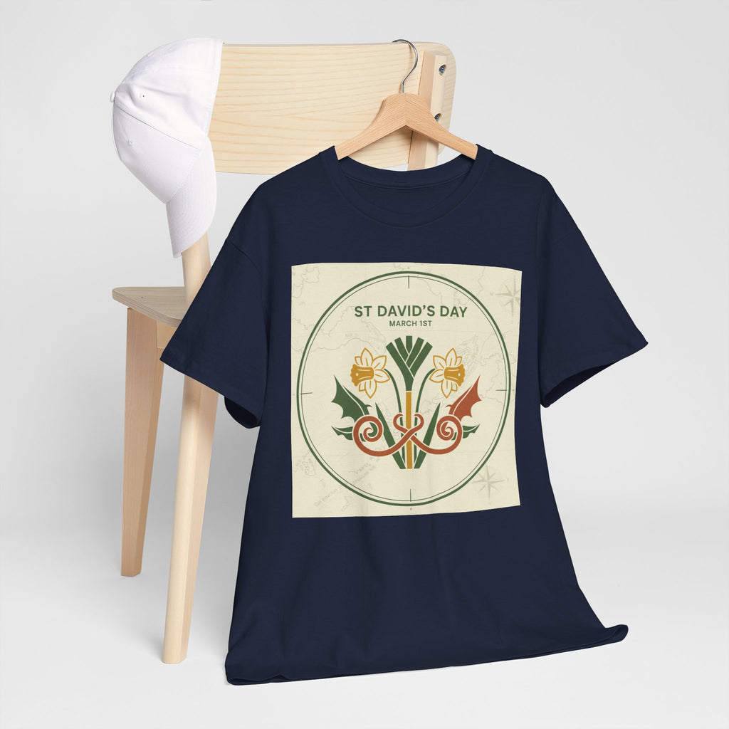 St. David's Day Floral Tee — Welsh Daffodil & Leek Celebration Shirt