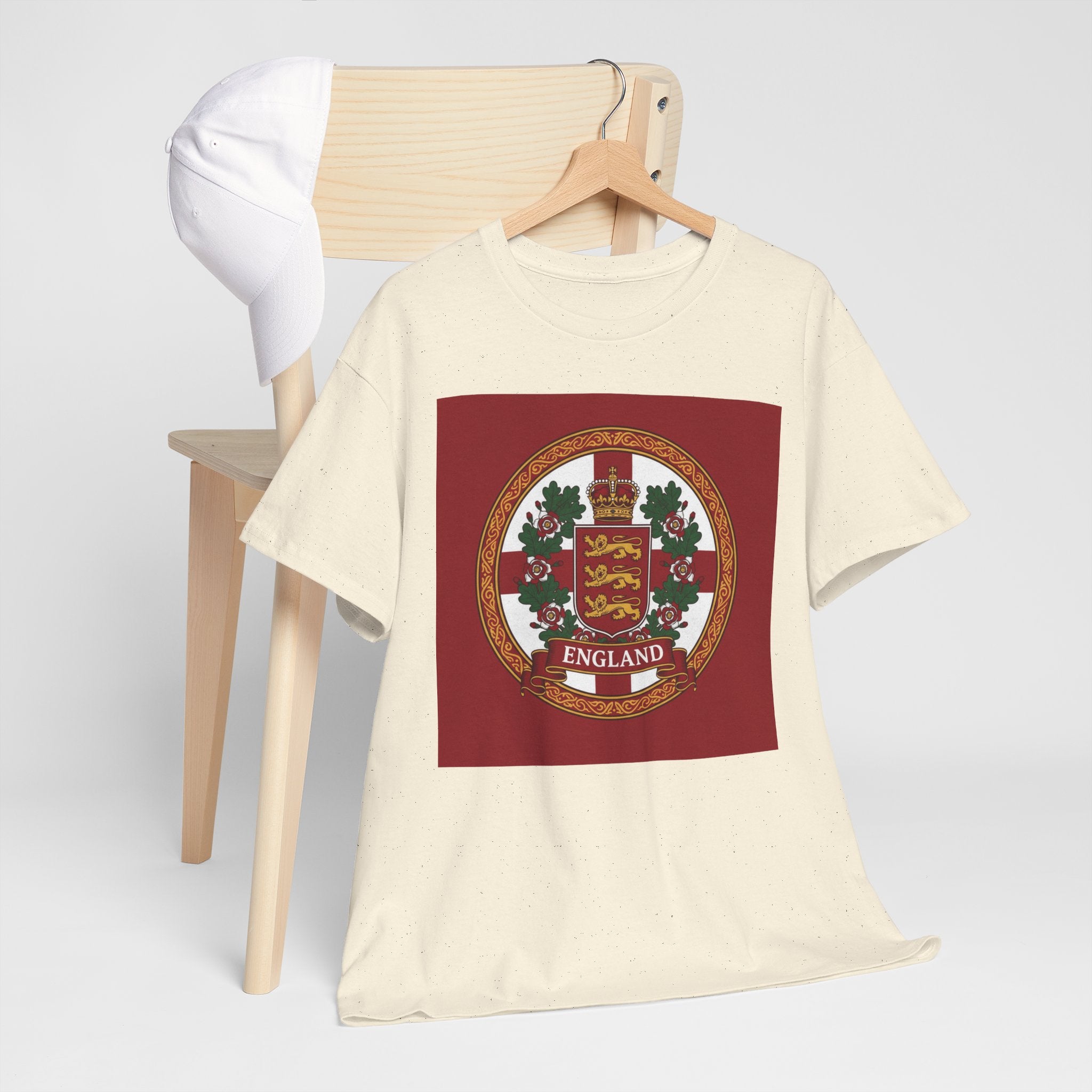 England Crest T-Shirt — Vintage Three Lions Football Tee
