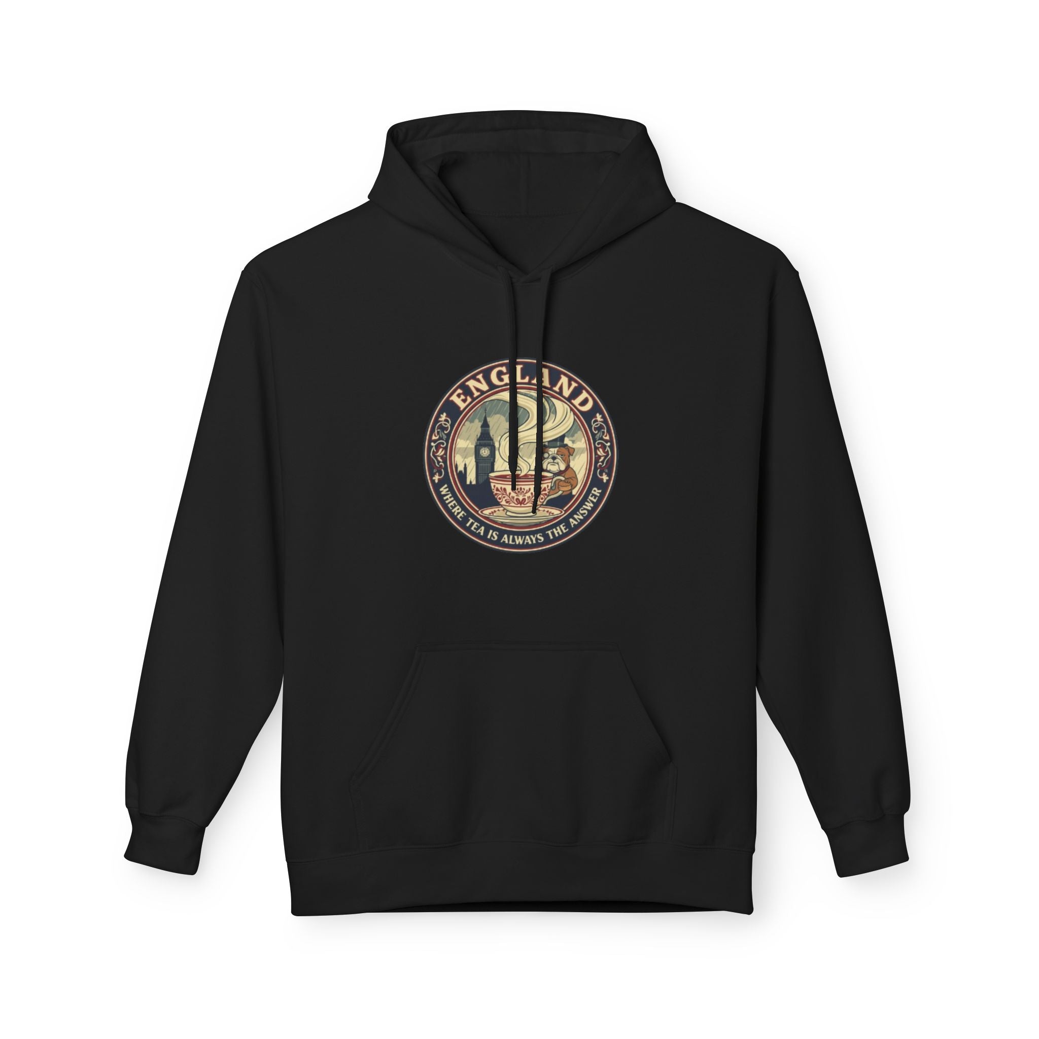 England Vintage Crest Hoodie — British Travel Souvenir Pullover