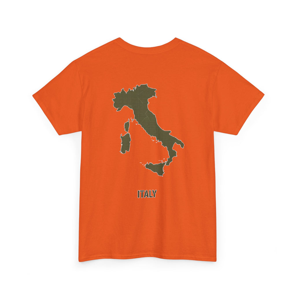 Italy Map T‑Shirt — Minimalist Travel Tee with 'Italy' Text