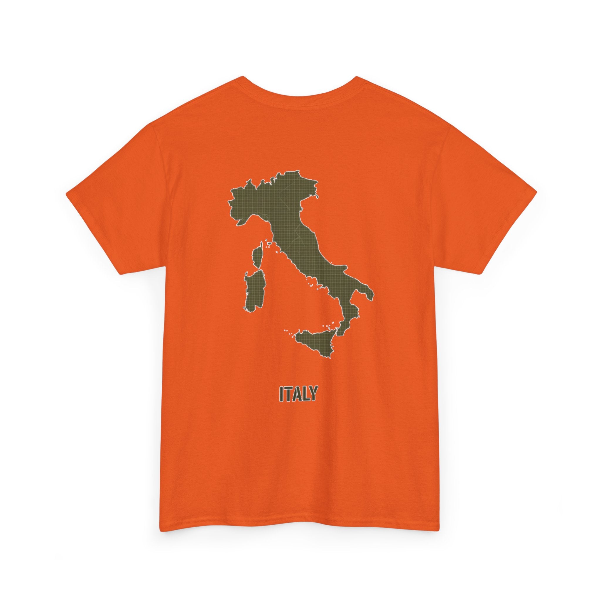 Italy Map T‑Shirt — Minimalist Travel Tee with 'Italy' Text