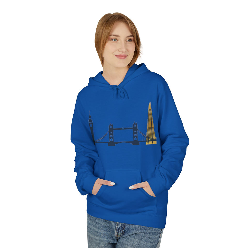 London Skyline Hoodie — Minimal Big Ben, Tower Bridge & The Shard Travel Sweatshirt