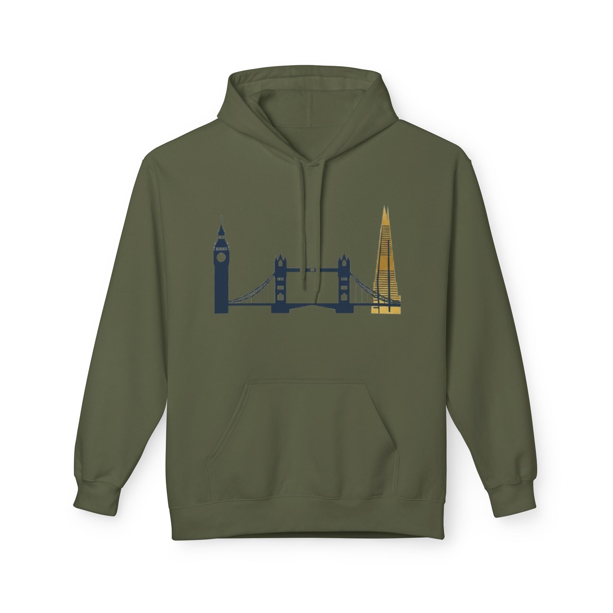London Skyline Hoodie — Minimal Big Ben, Tower Bridge & The Shard Travel Sweatshirt