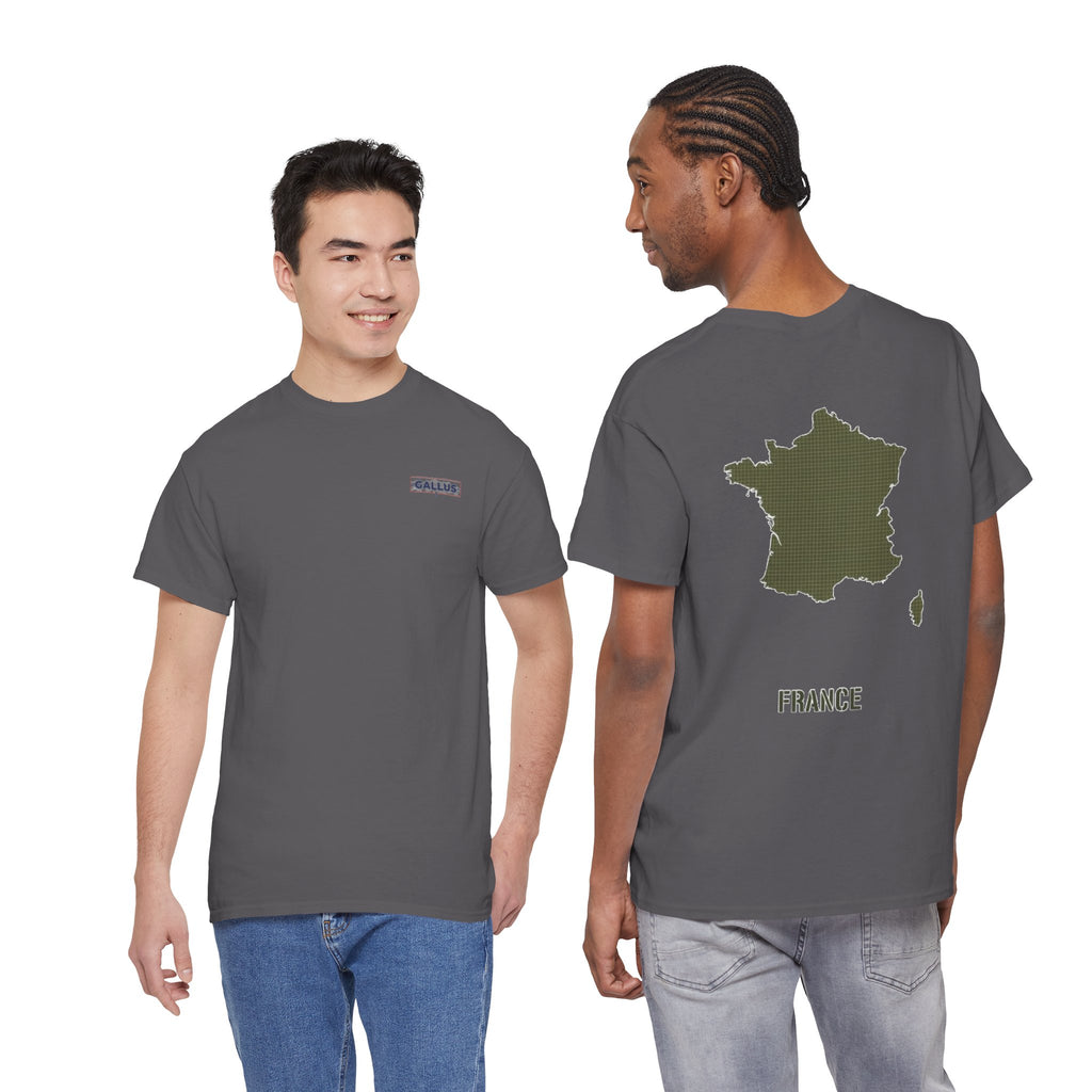 France Map T‑Shirt — Minimal Grunge Outline Tee