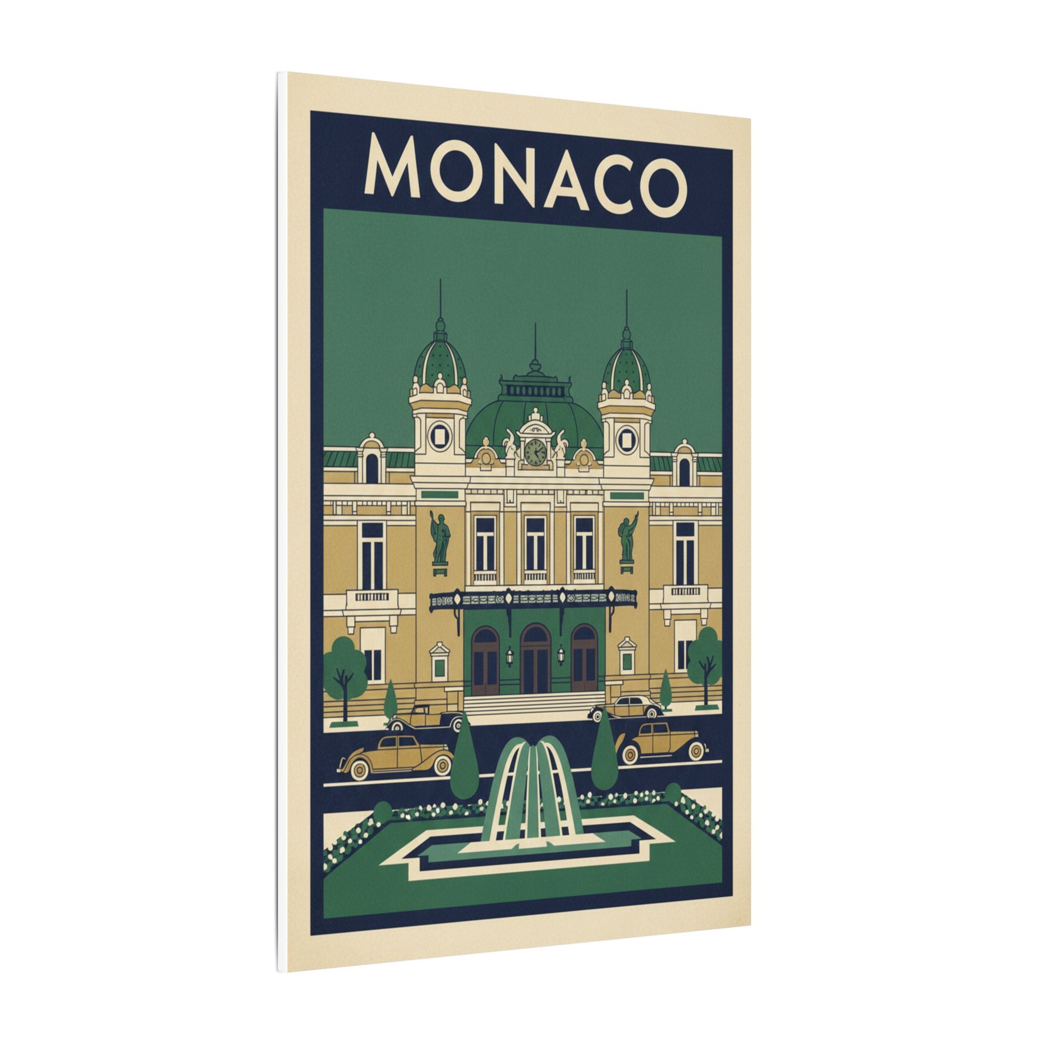 Monaco Vintage Travel Poster Canvas