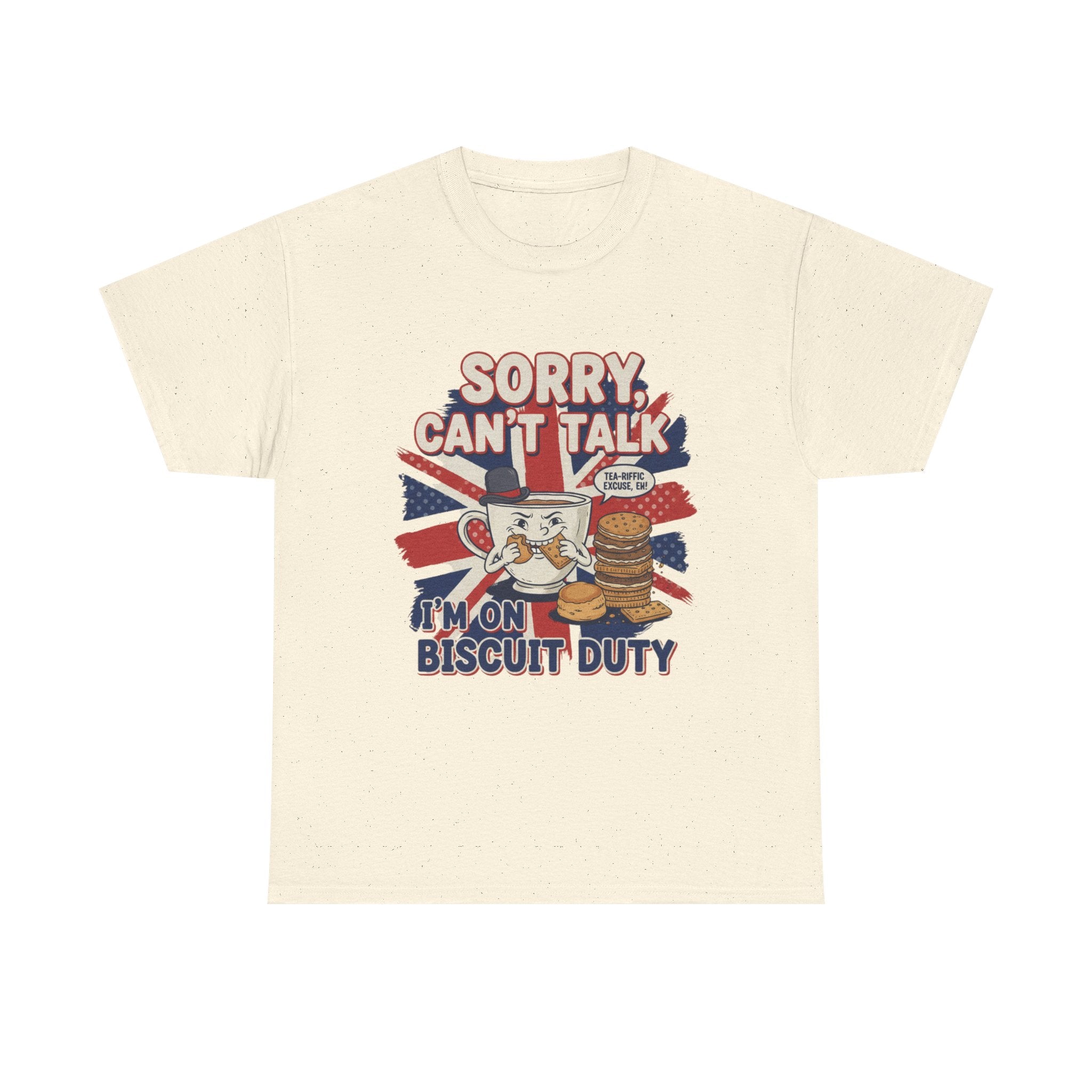 Biscuit Duty T‑Shirt - "Sorry Can't Talk, I'm On Biscuit Duty" British Tea & Biscuit Graphic Tee