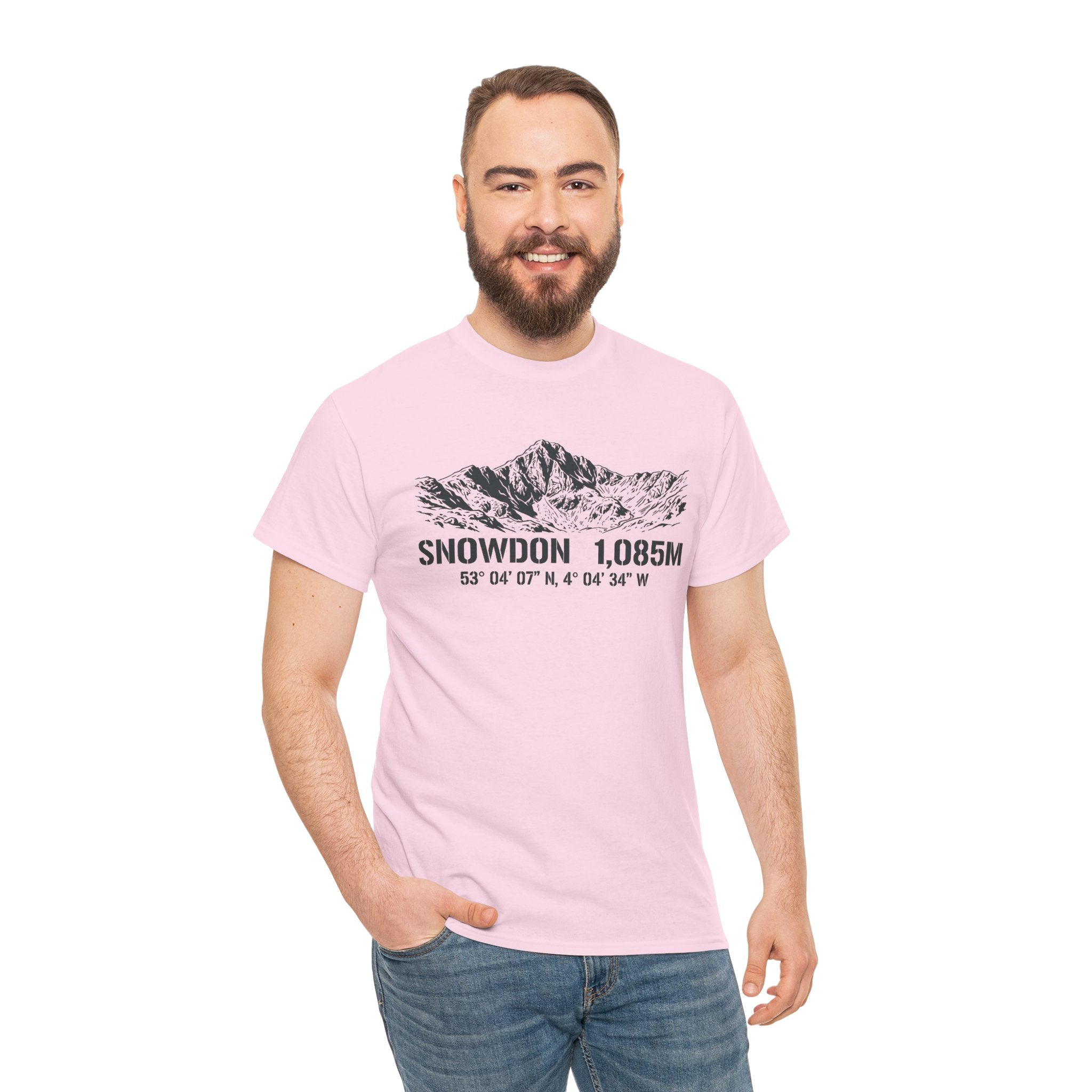 Snowdon 1,085M Mountain Tee with Coordinates