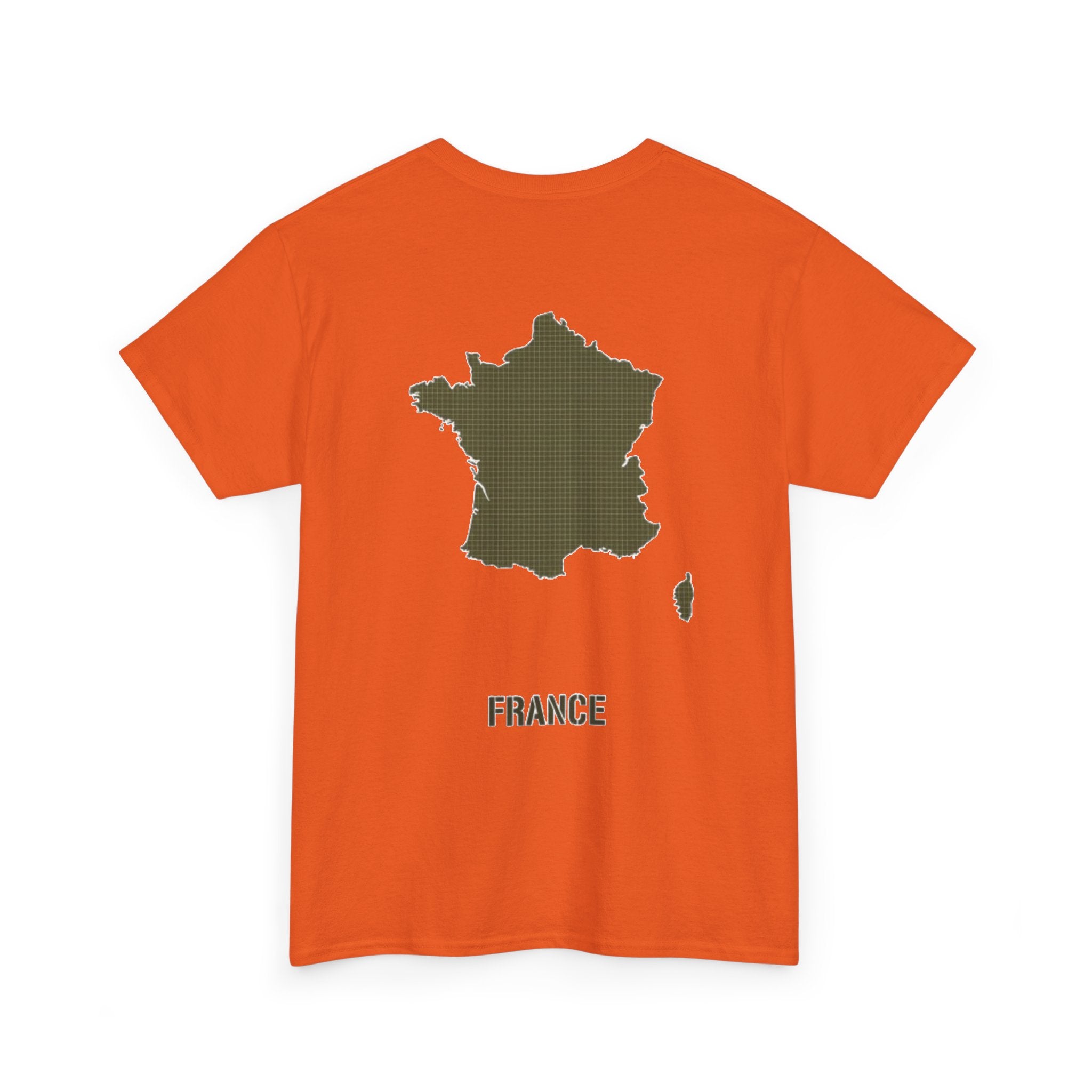 France Map T-Shirt — Minimalist Olive France Map Tee