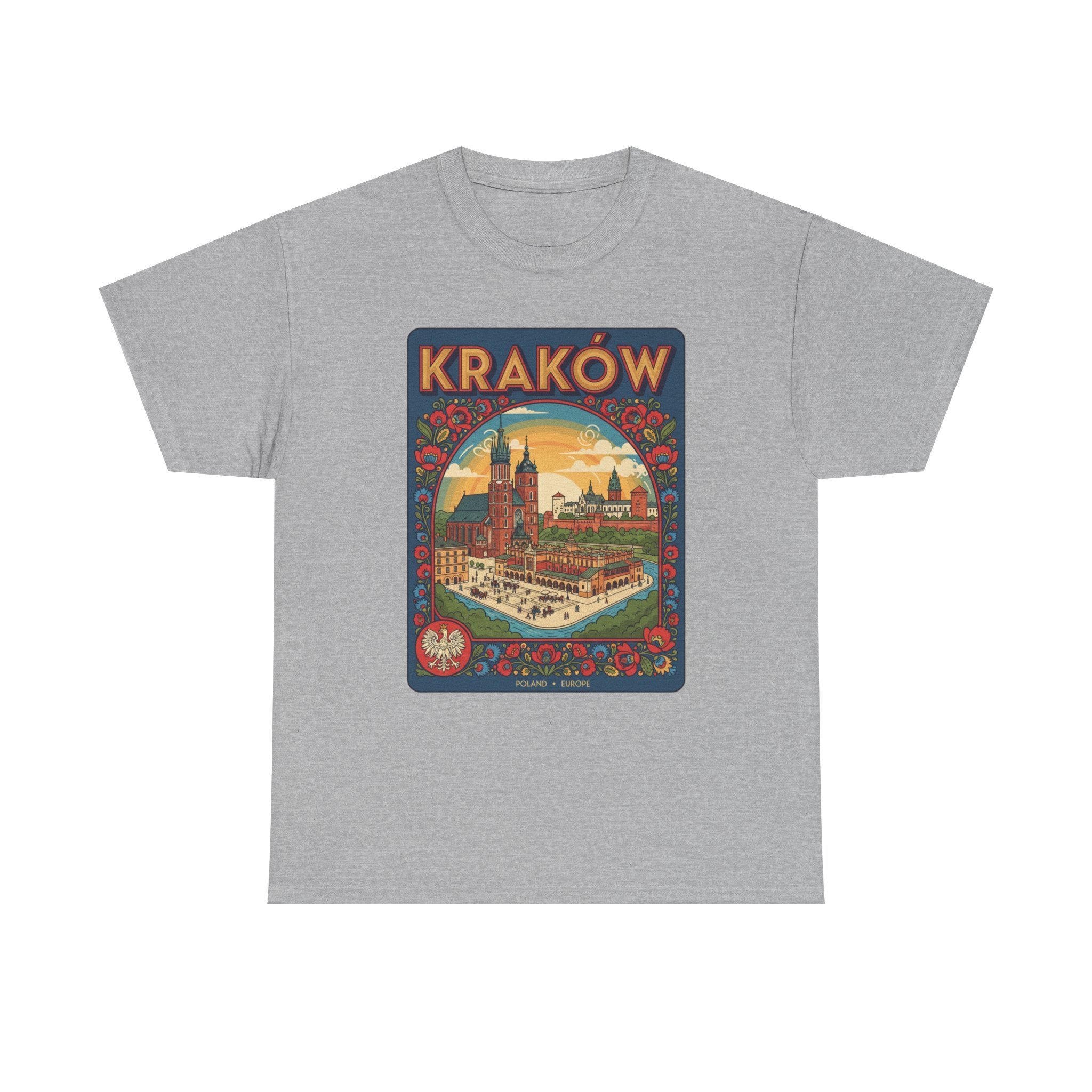 Kraków Vintage Travel T‑Shirt — Retro Polish Cityscape Tee