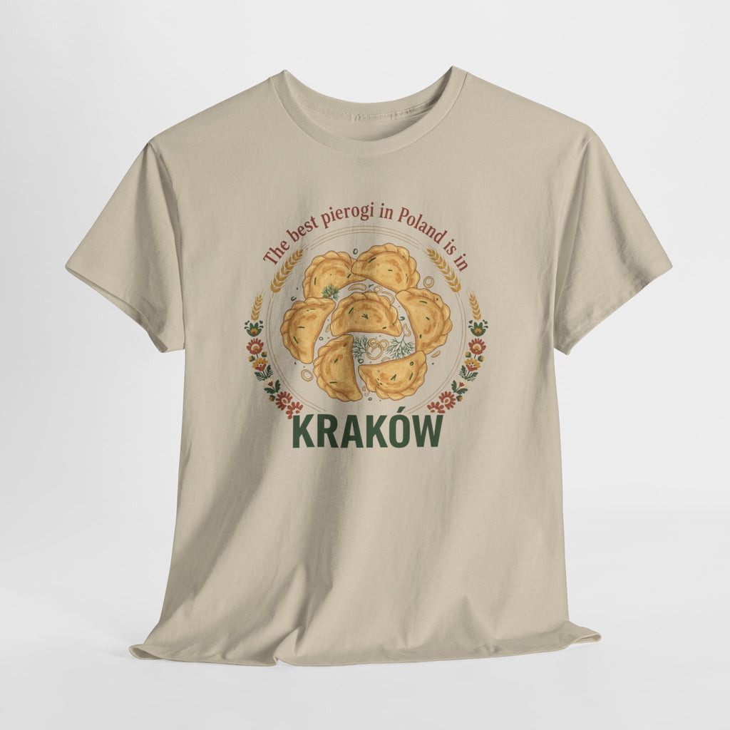 Kraków Pierogi Graphic Tee — "The best pierogi in Poland is in KRAKÓW" T-Shirt
