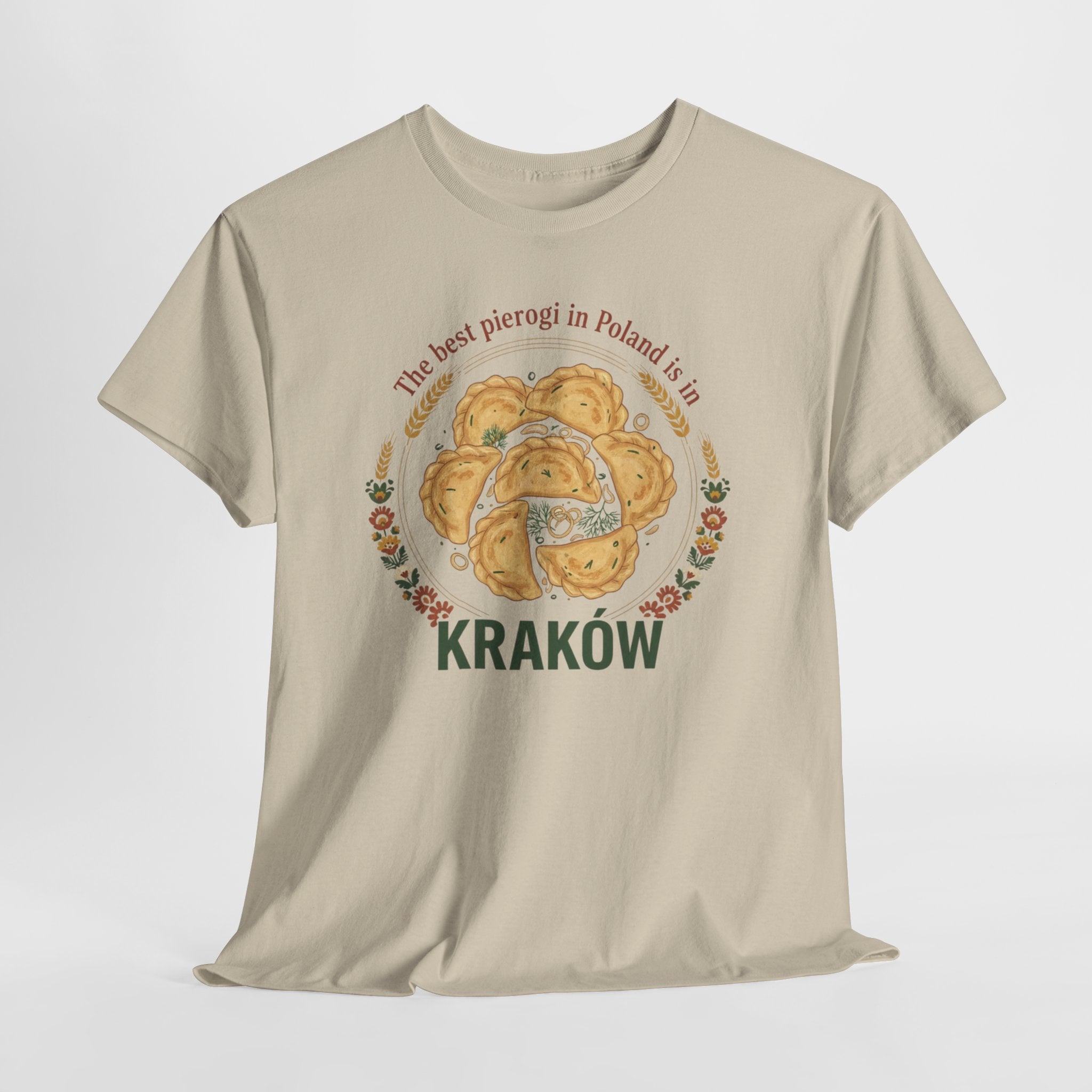 Kraków Pierogi Graphic Tee — "The best pierogi in Poland is in KRAKÓW" T-Shirt