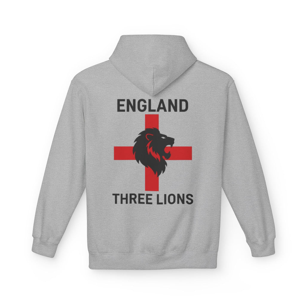 England Three Lions Hoodie – Red Cross Lion Football Fan Pullover