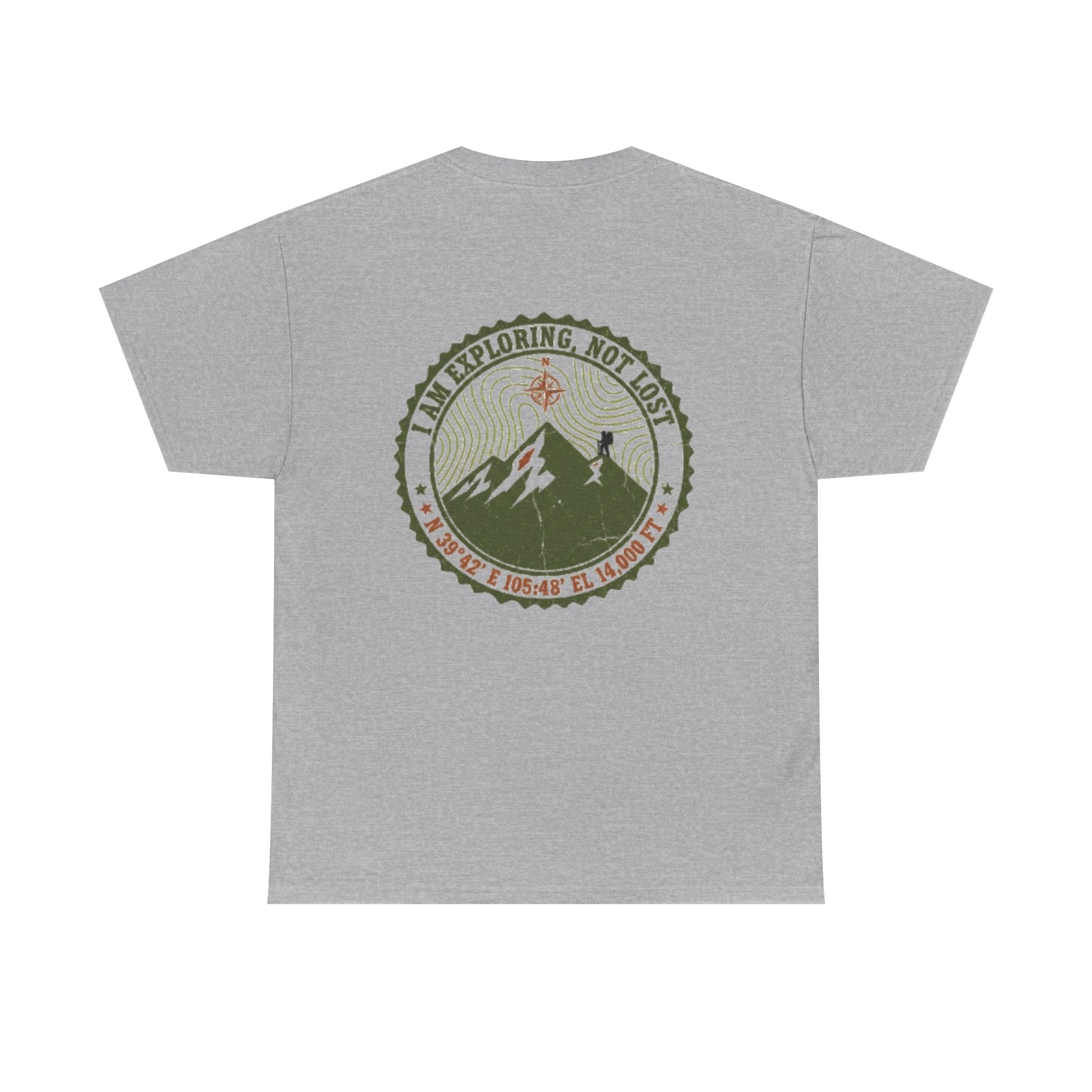 Adventure Mountain Tee – "I Am Exploring, Not Lost" Graphic T-Shirt