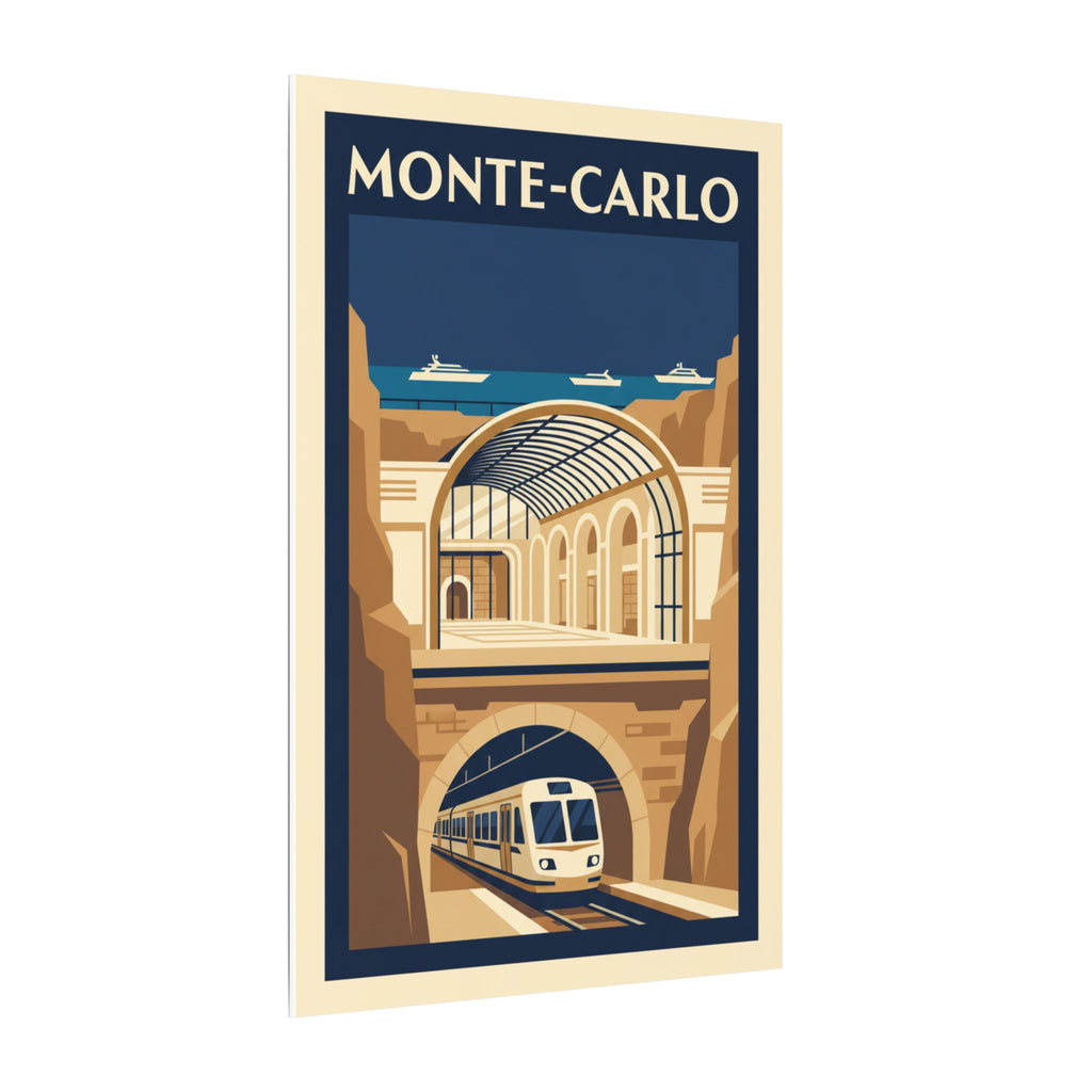Monte Carlo Vintage Travel Poster Canvas