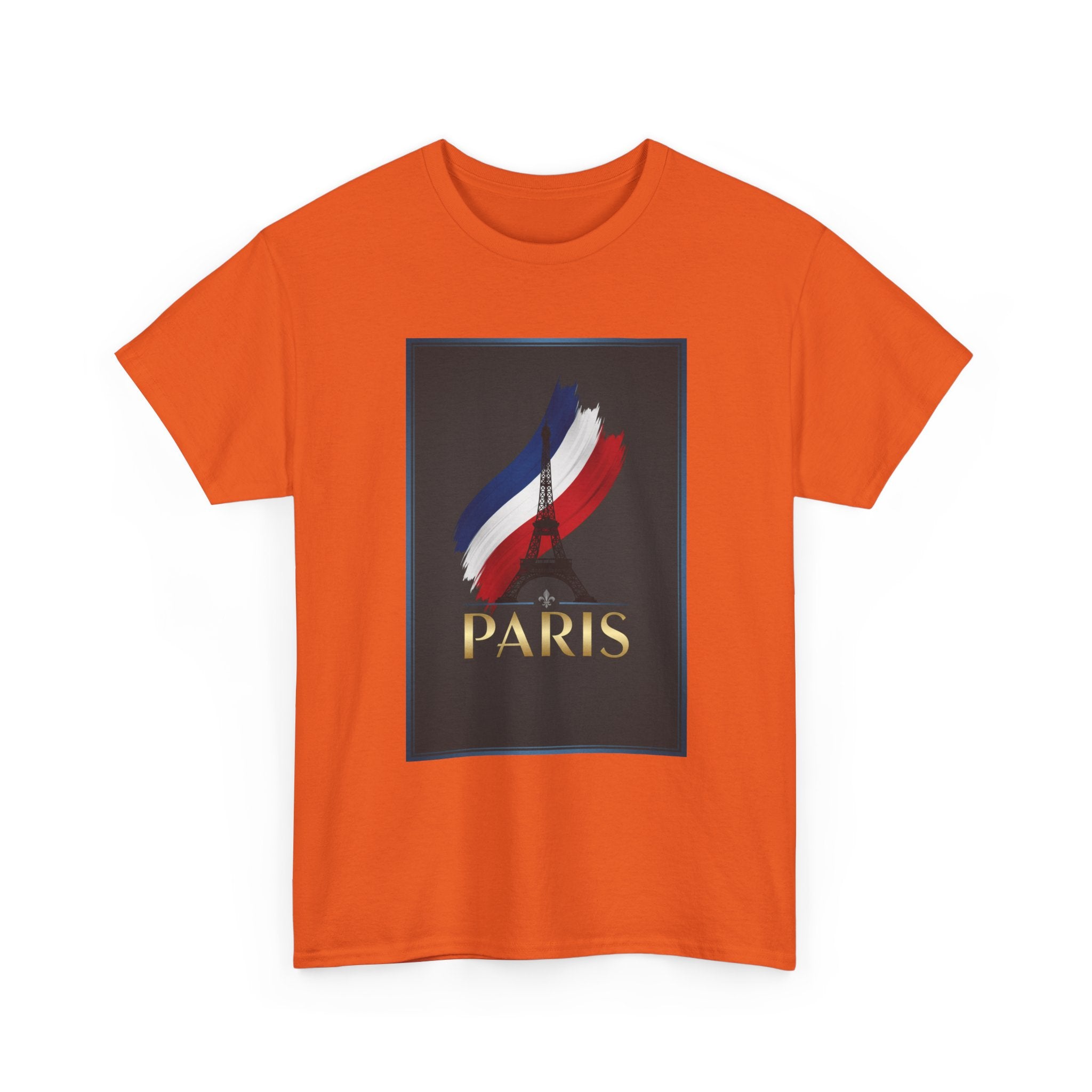 Paris Tricolor Graphic Tee — French Flag Brushstroke T-Shirt