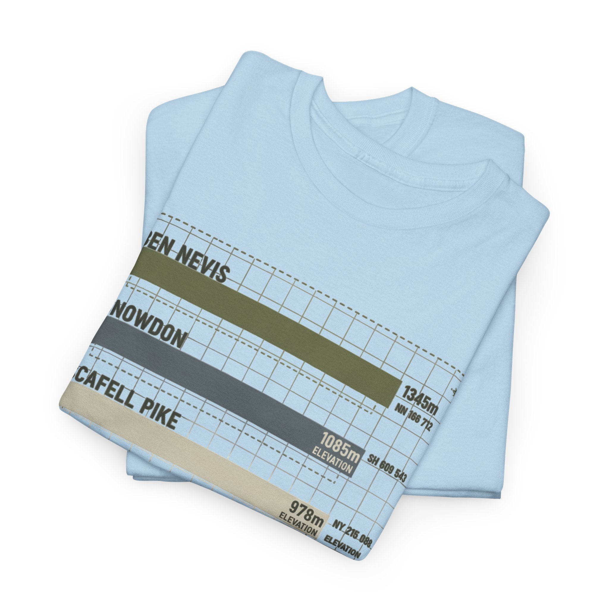 Three Peaks Challenge Graphic T-Shirt — Retro UK Mountain Hiking Tee