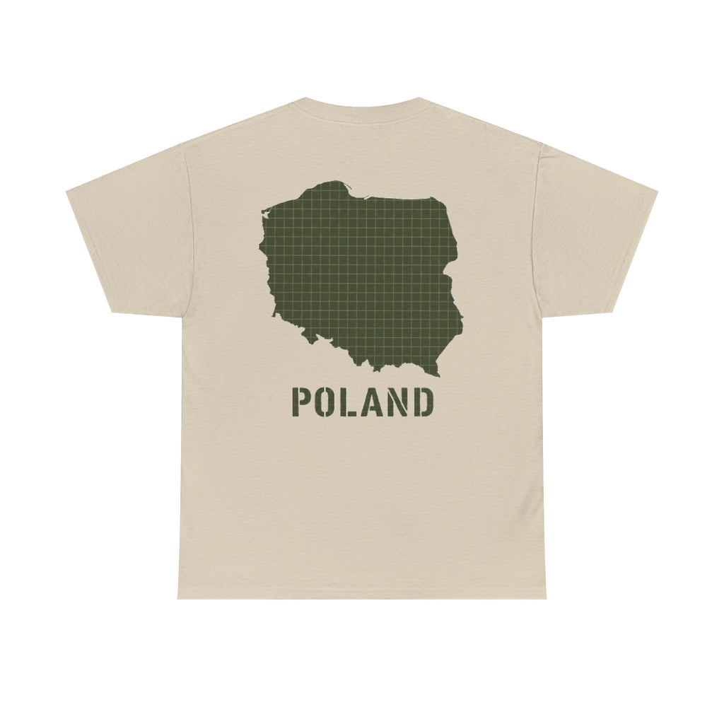 Poland Map Tee — Military Grid Map Graphic T-Shirt