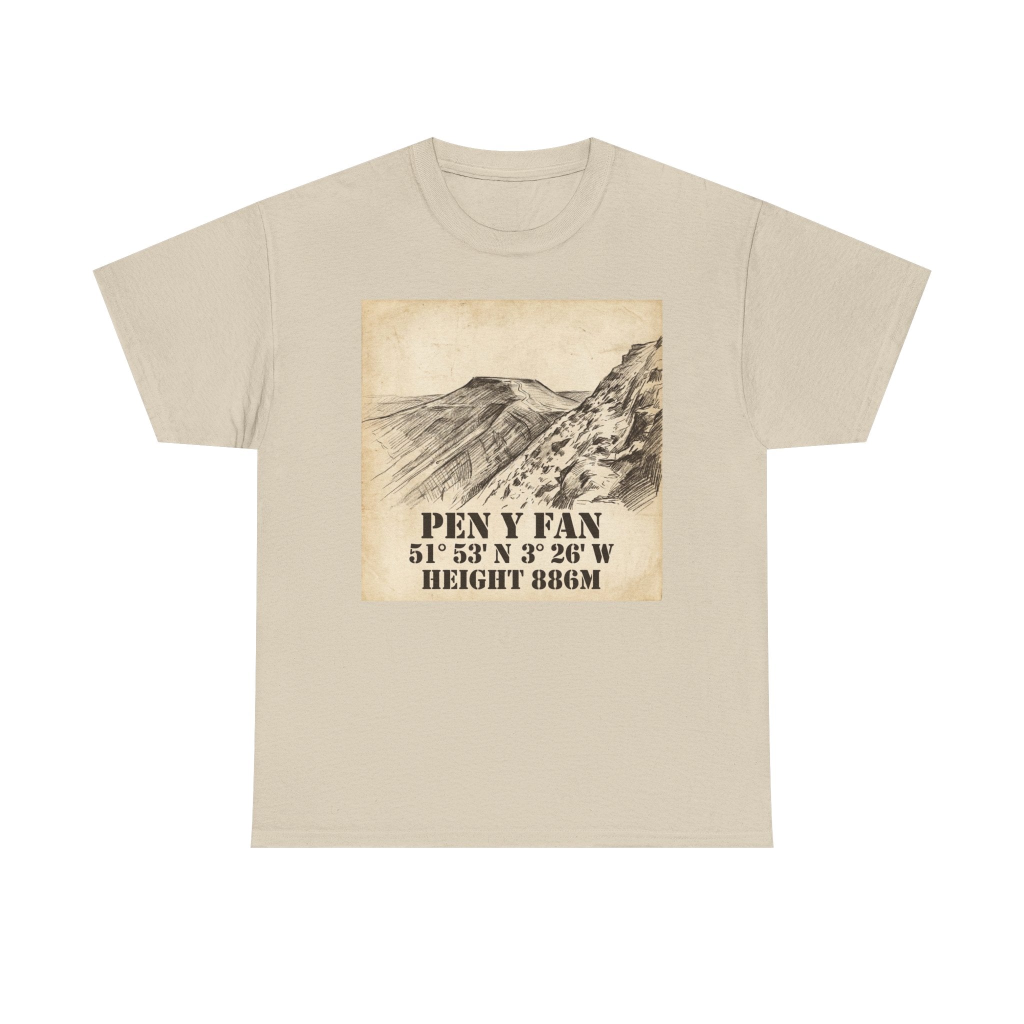 Pen y Fan T-Shirt - Brecon Beacons Vintage Coordinates & Elevation