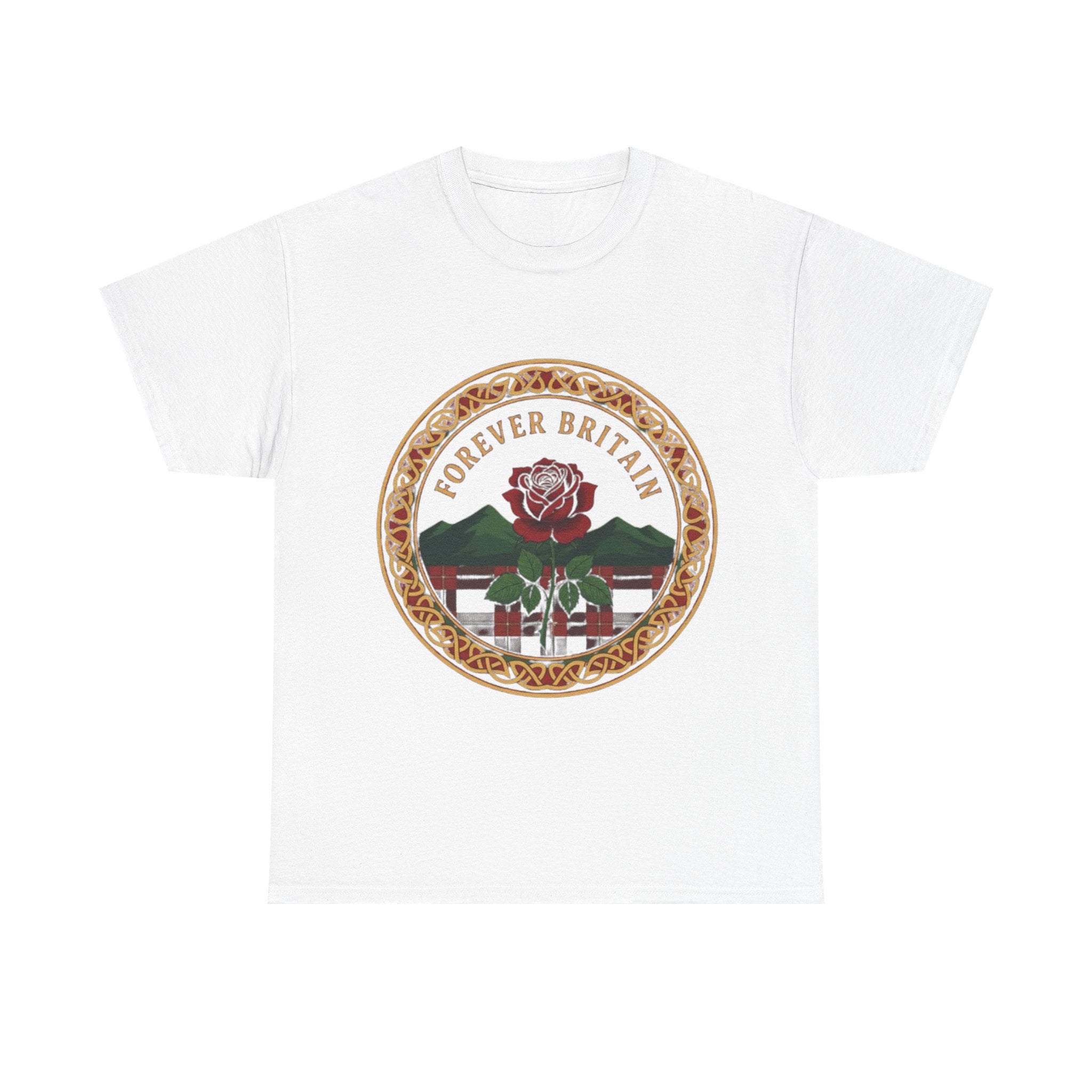 Forever Britain Rose Graphic Tee — Vintage British Pride T-Shirt