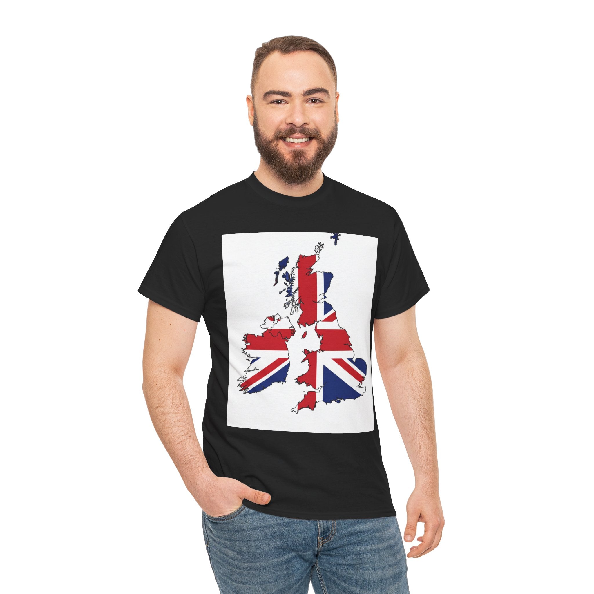 UK Map Flag T-Shirt — British Union Jack Graphic Tee