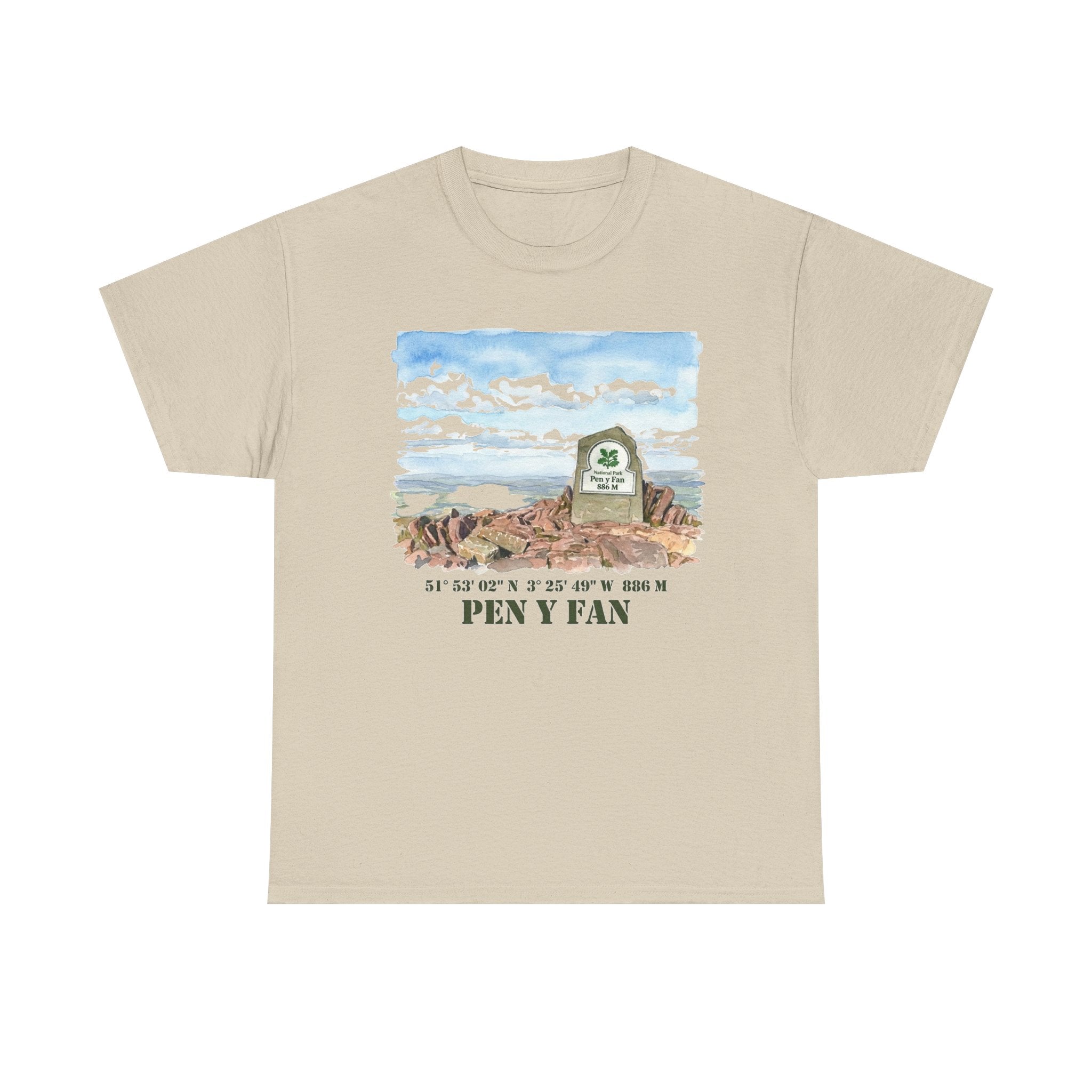 Pen y Fan Landscape T‑Shirt — Wales Mountain Hiking Souvenir Tee