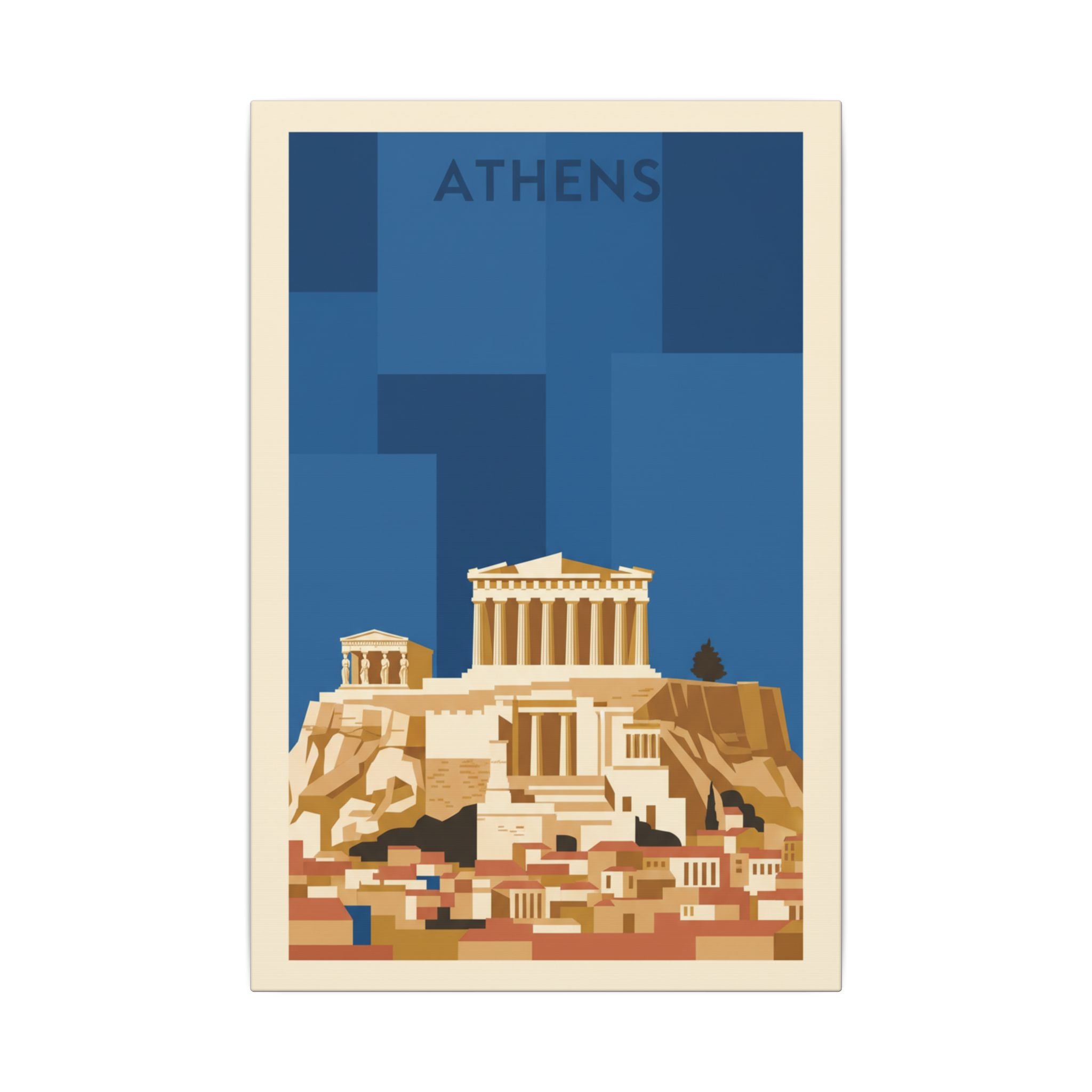 Acropolis Parthenon Matte Canvas Wall Art