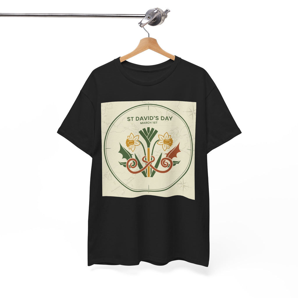 St. David's Day Floral Tee — Welsh Daffodil & Leek Celebration Shirt